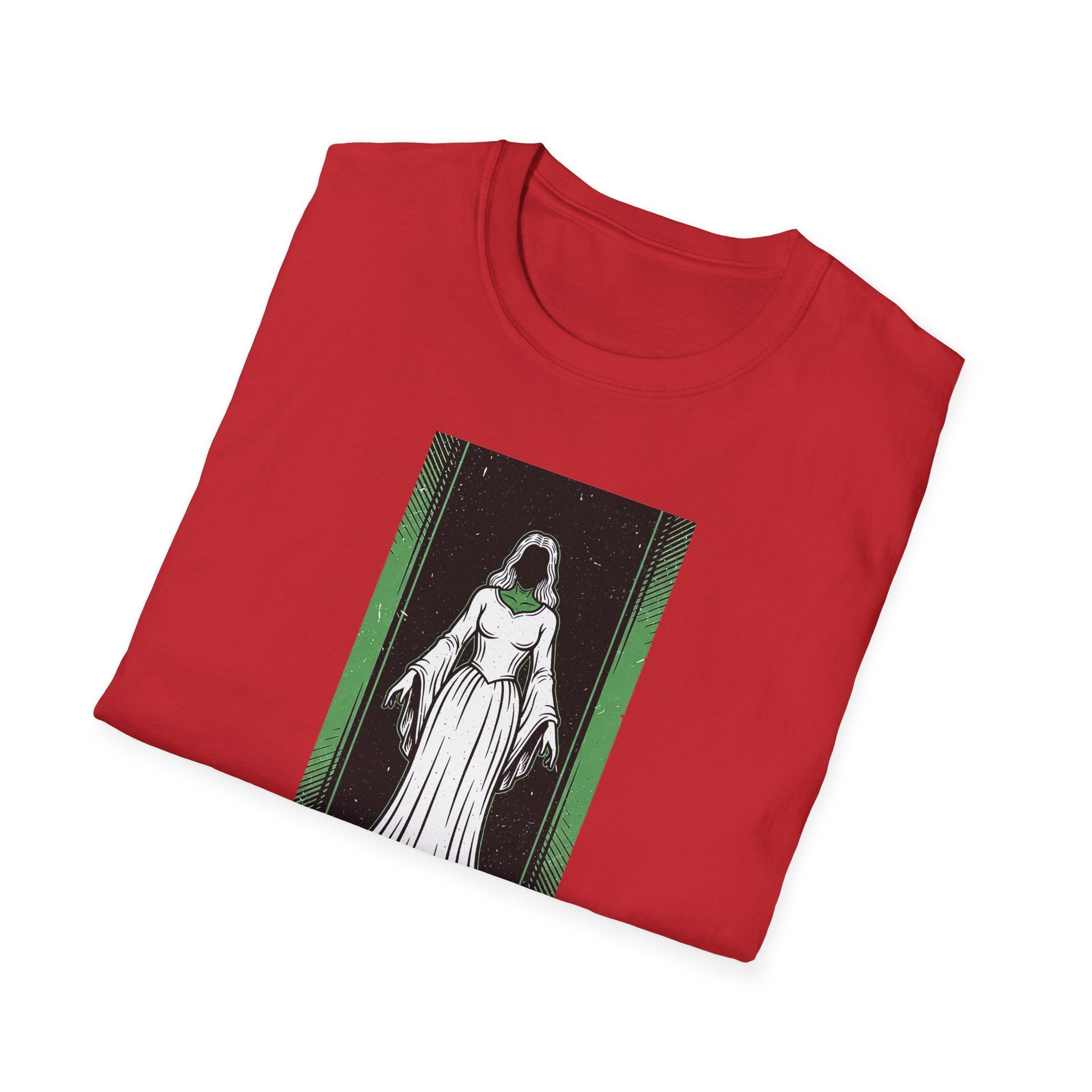 Mystical Green Hooded Figure T-Shirt