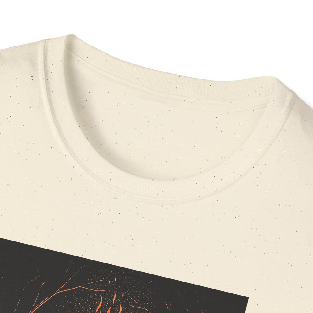 Unisex Graphic Tee with Fiery Scene