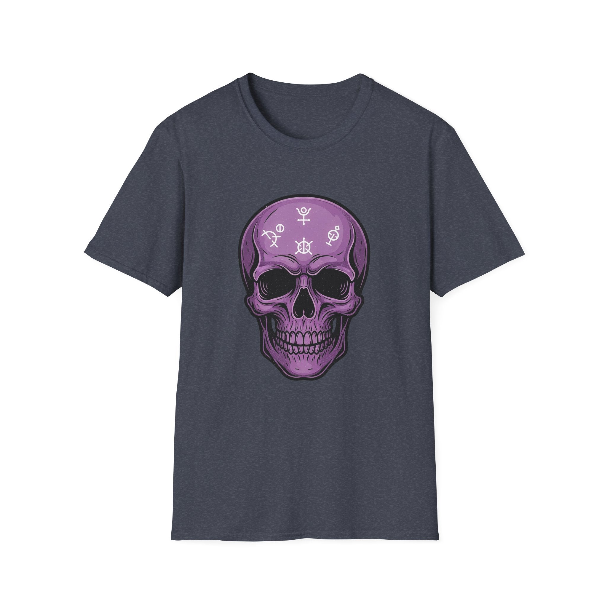 Purple Skull Graphic Tee for Halloween