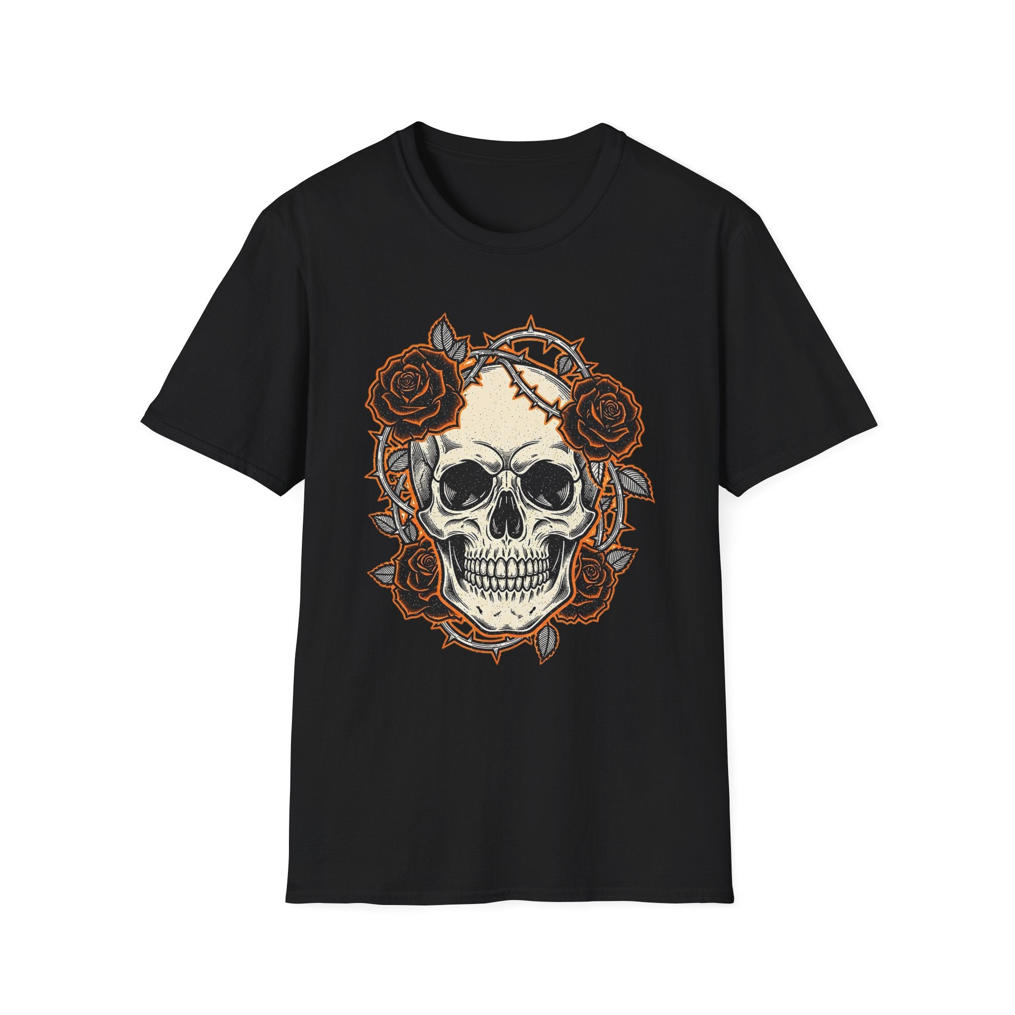 Skull and Roses Graphic T-Shirt