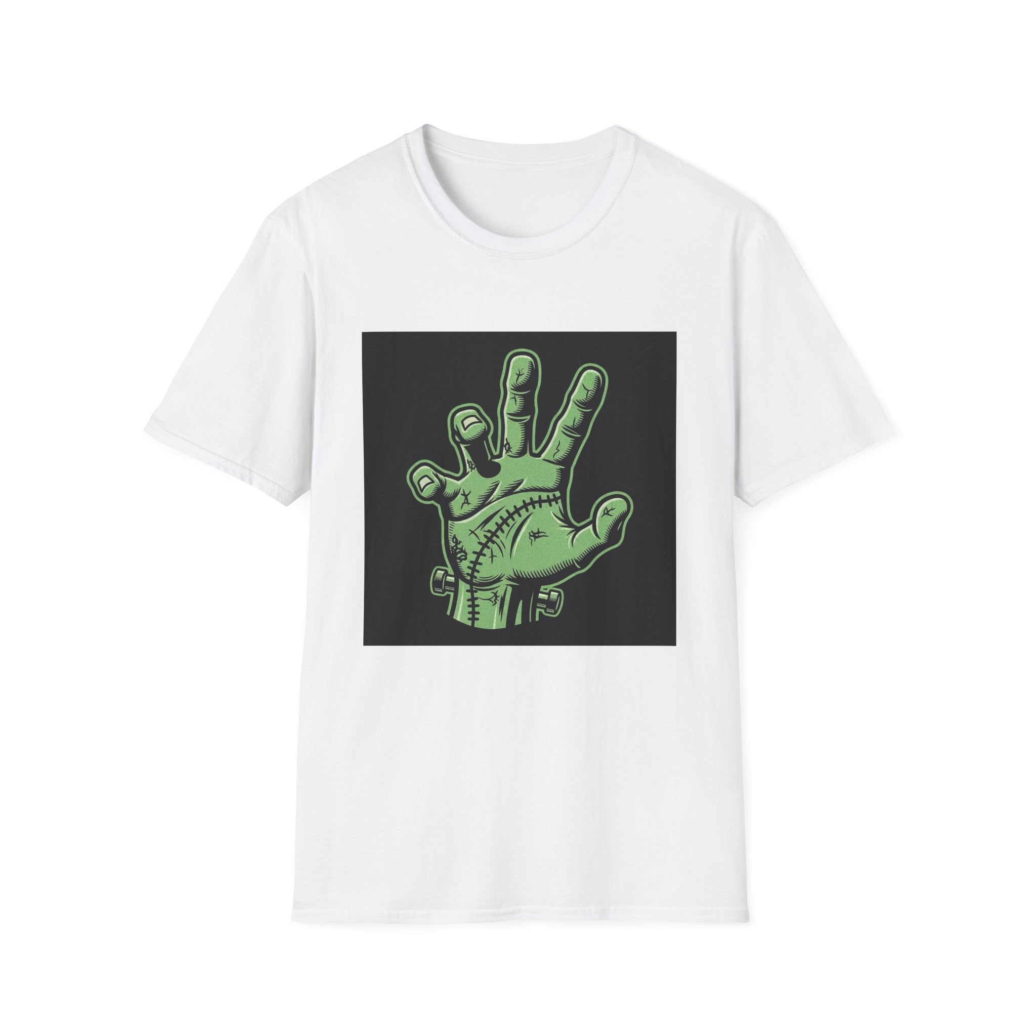 Frankenstein Hand Graphic Tee for Halloween