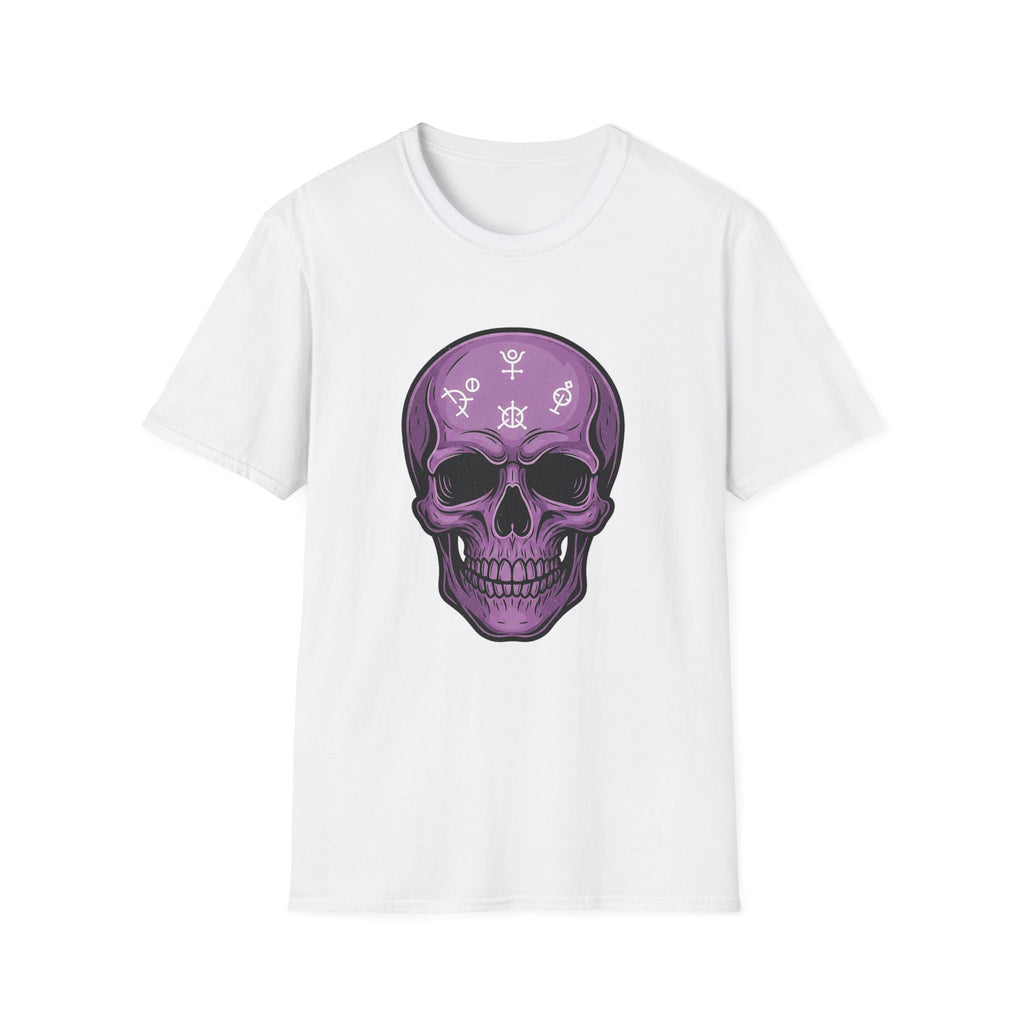 Purple Skull Graphic Tee for Halloween