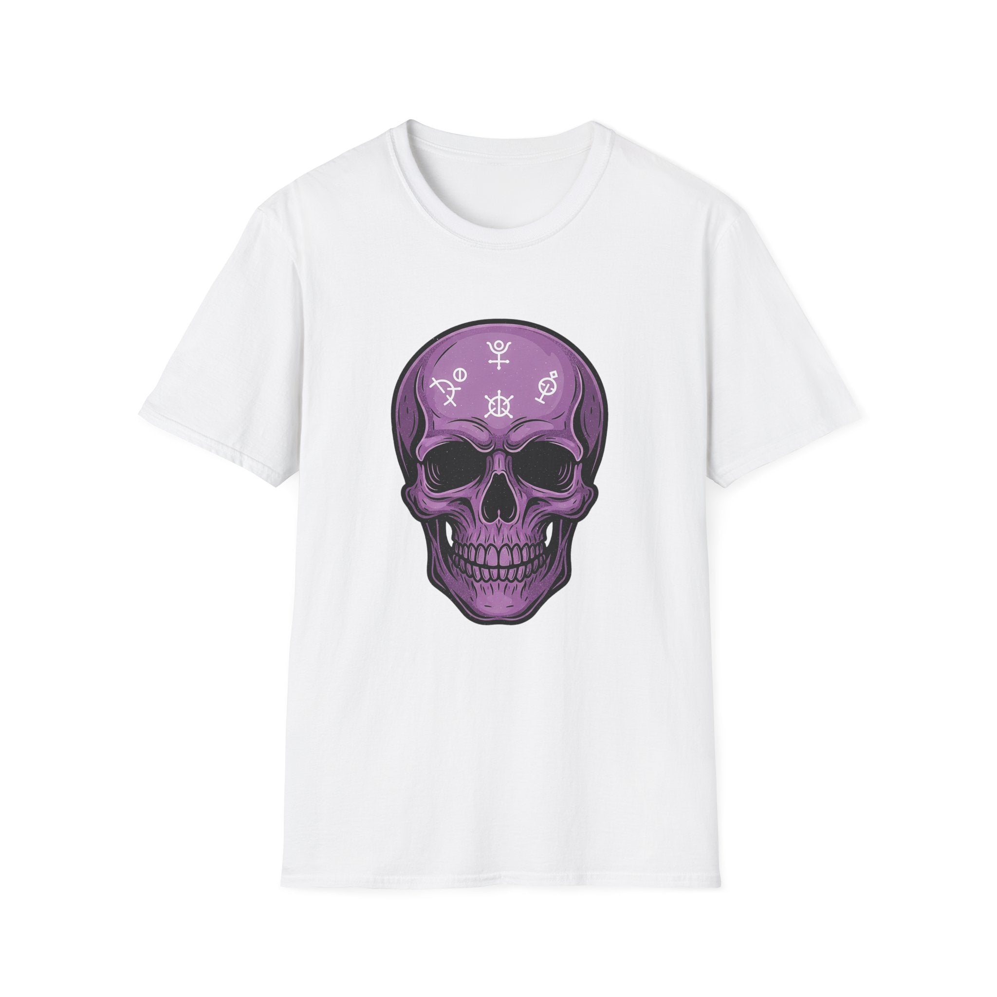 Purple Skull Graphic Tee for Halloween