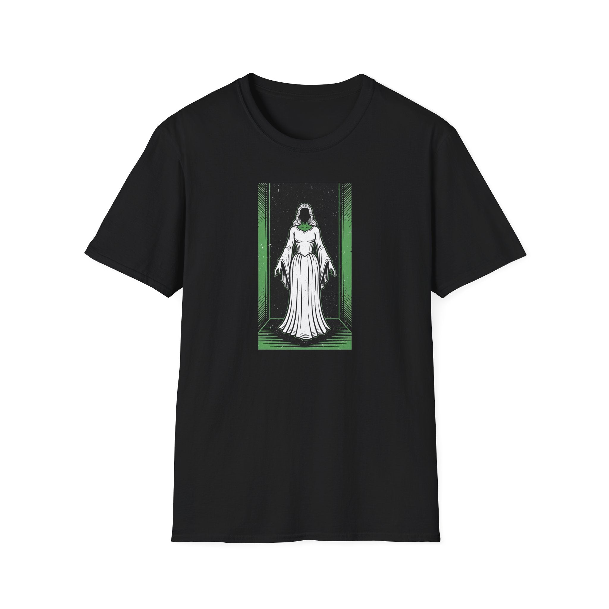 Mystical Green Hooded Figure T-Shirt