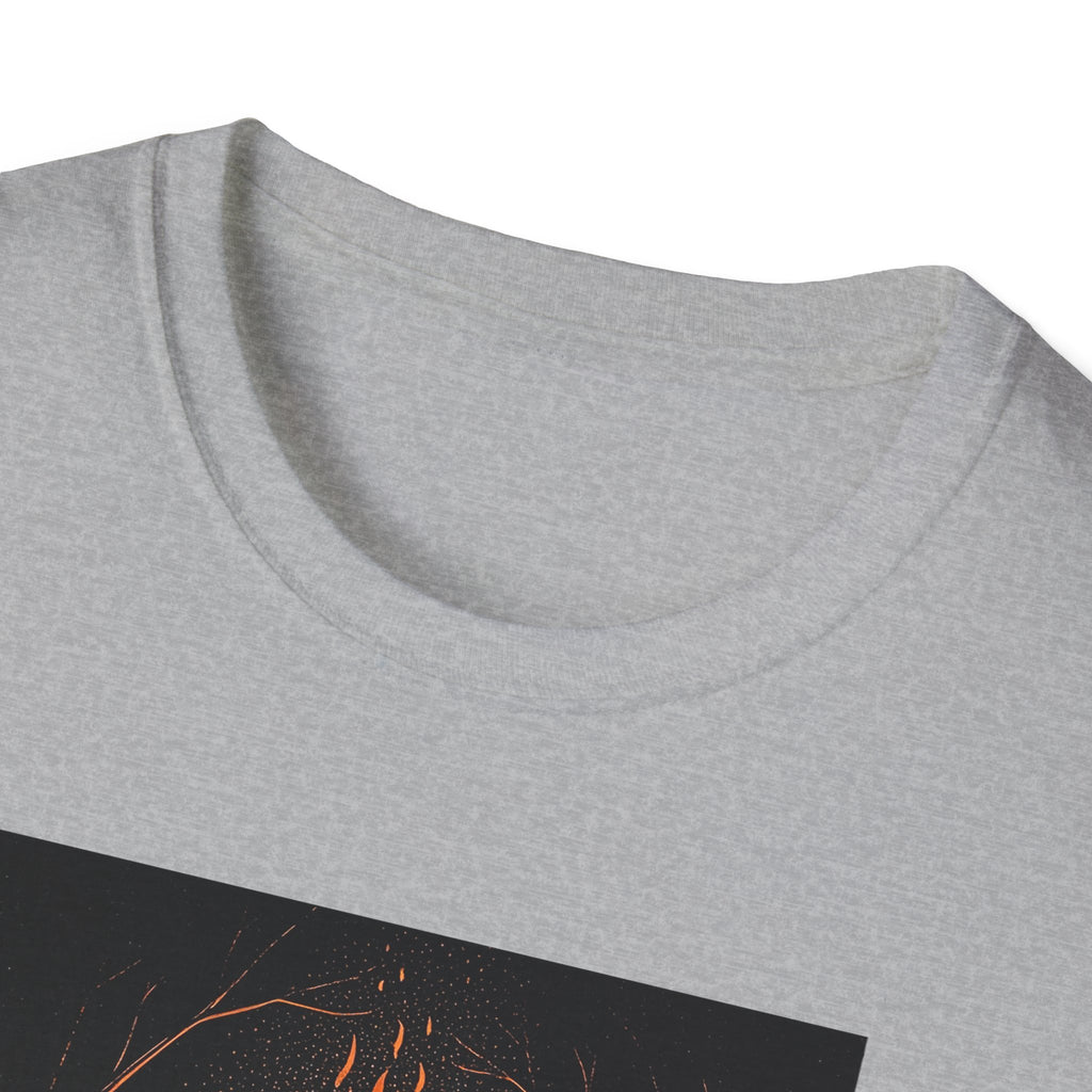 Unisex Graphic Tee with Fiery Scene