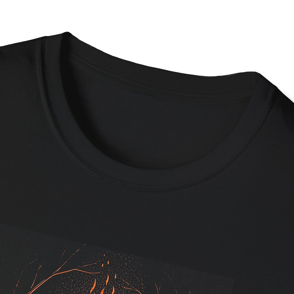 Unisex Graphic Tee with Fiery Scene