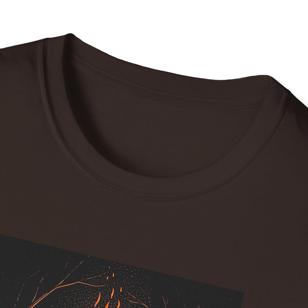 Unisex Graphic Tee with Fiery Scene