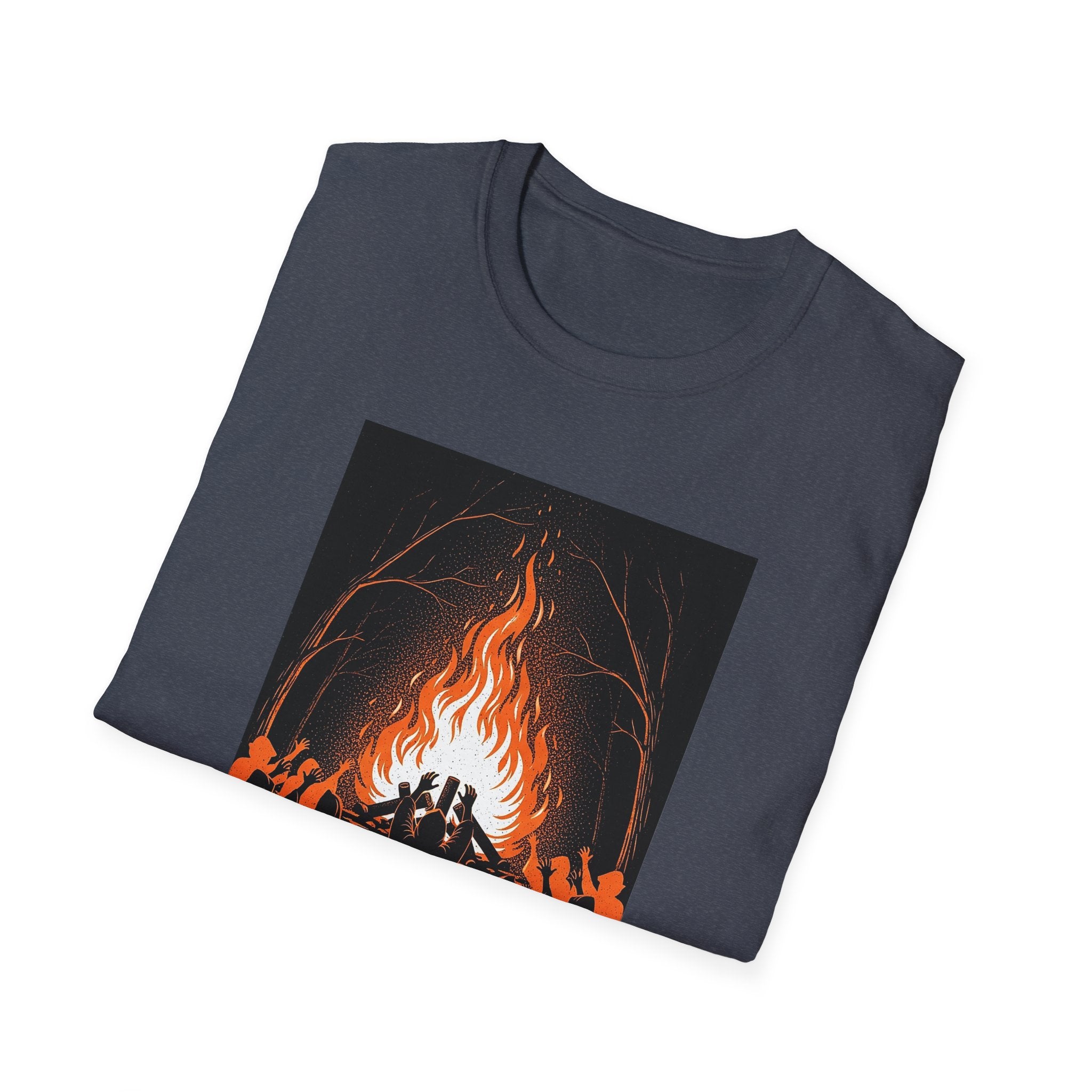 Unisex Graphic Tee with Fiery Scene