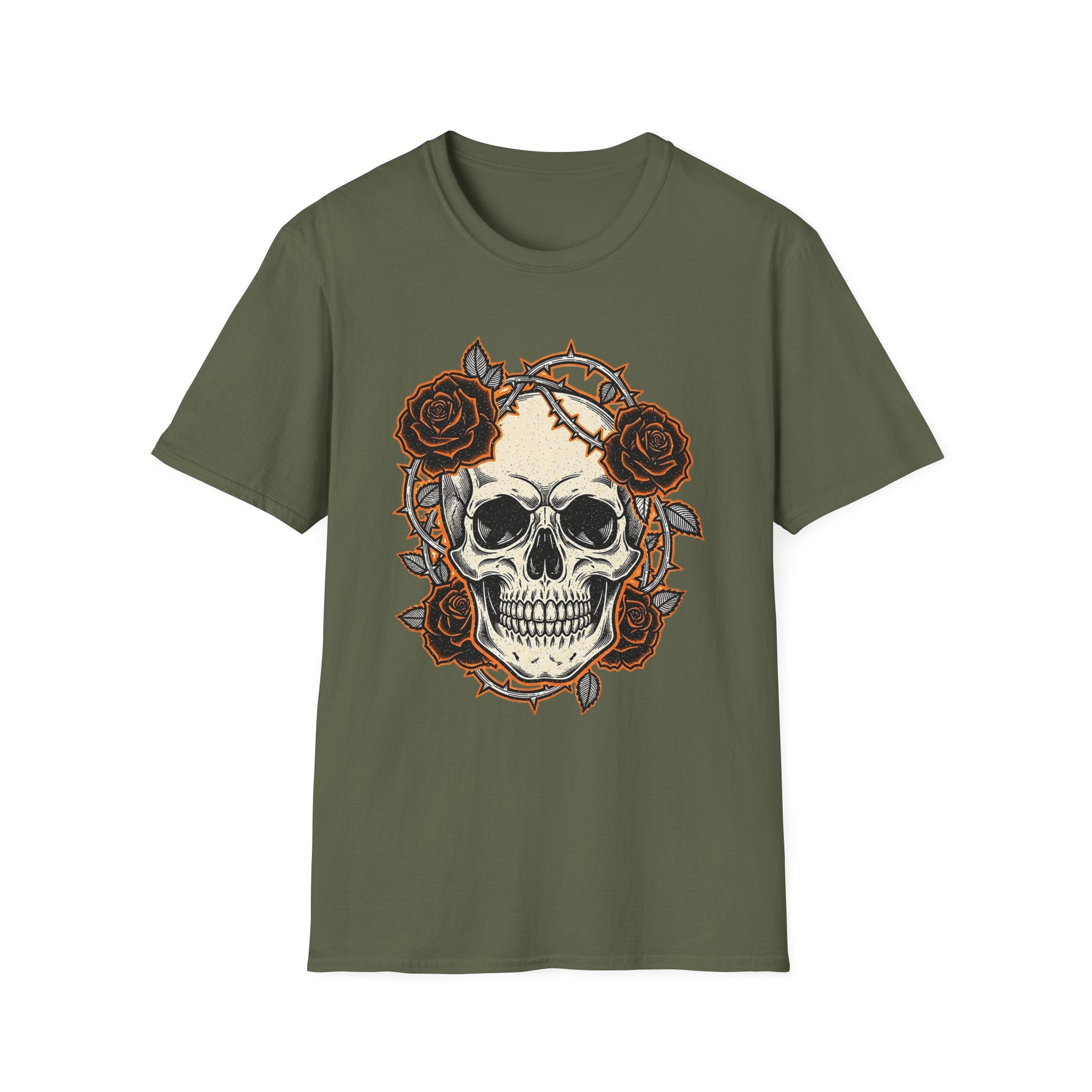 Skull and Roses Graphic T-Shirt