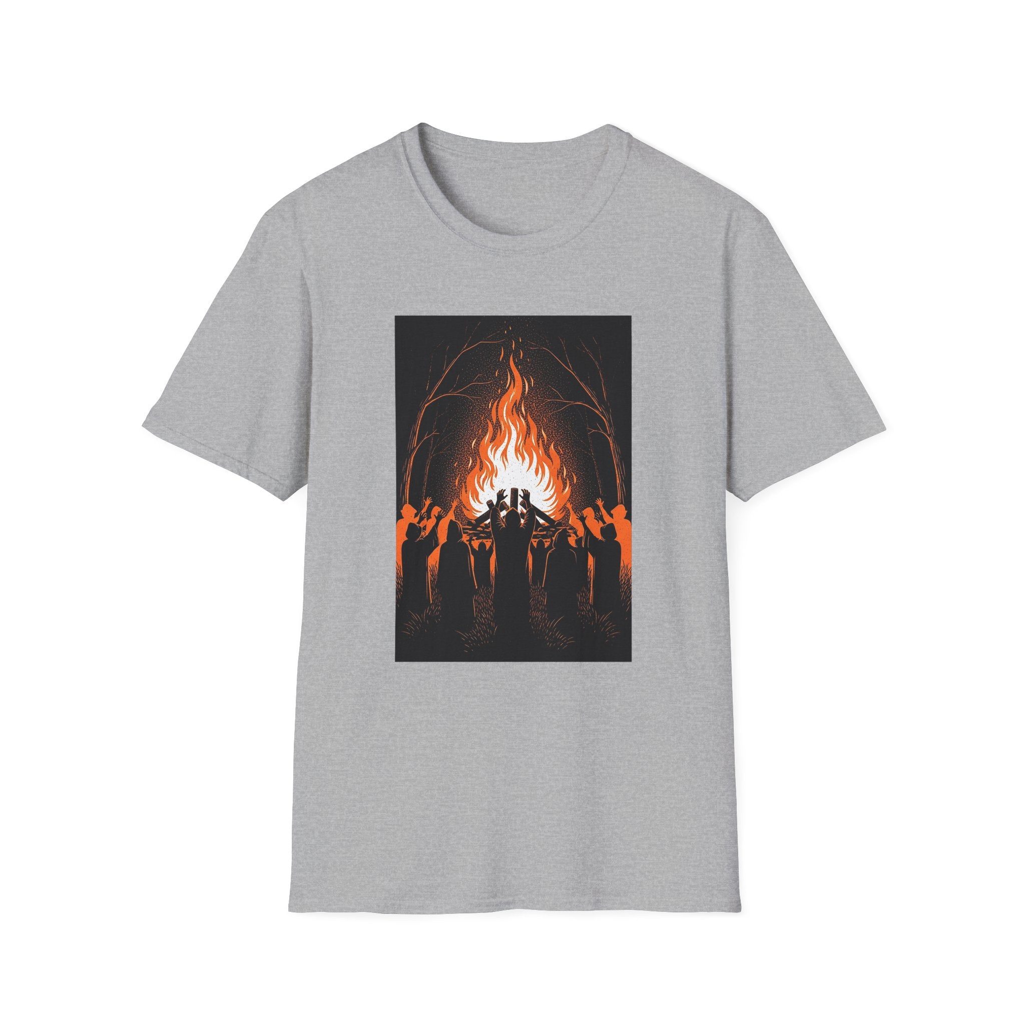 Unisex Graphic Tee with Fiery Scene