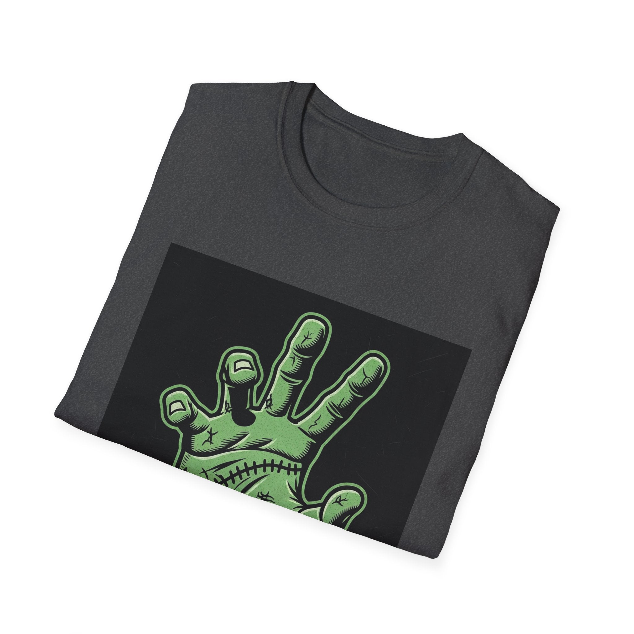 Frankenstein Hand Graphic Tee for Halloween