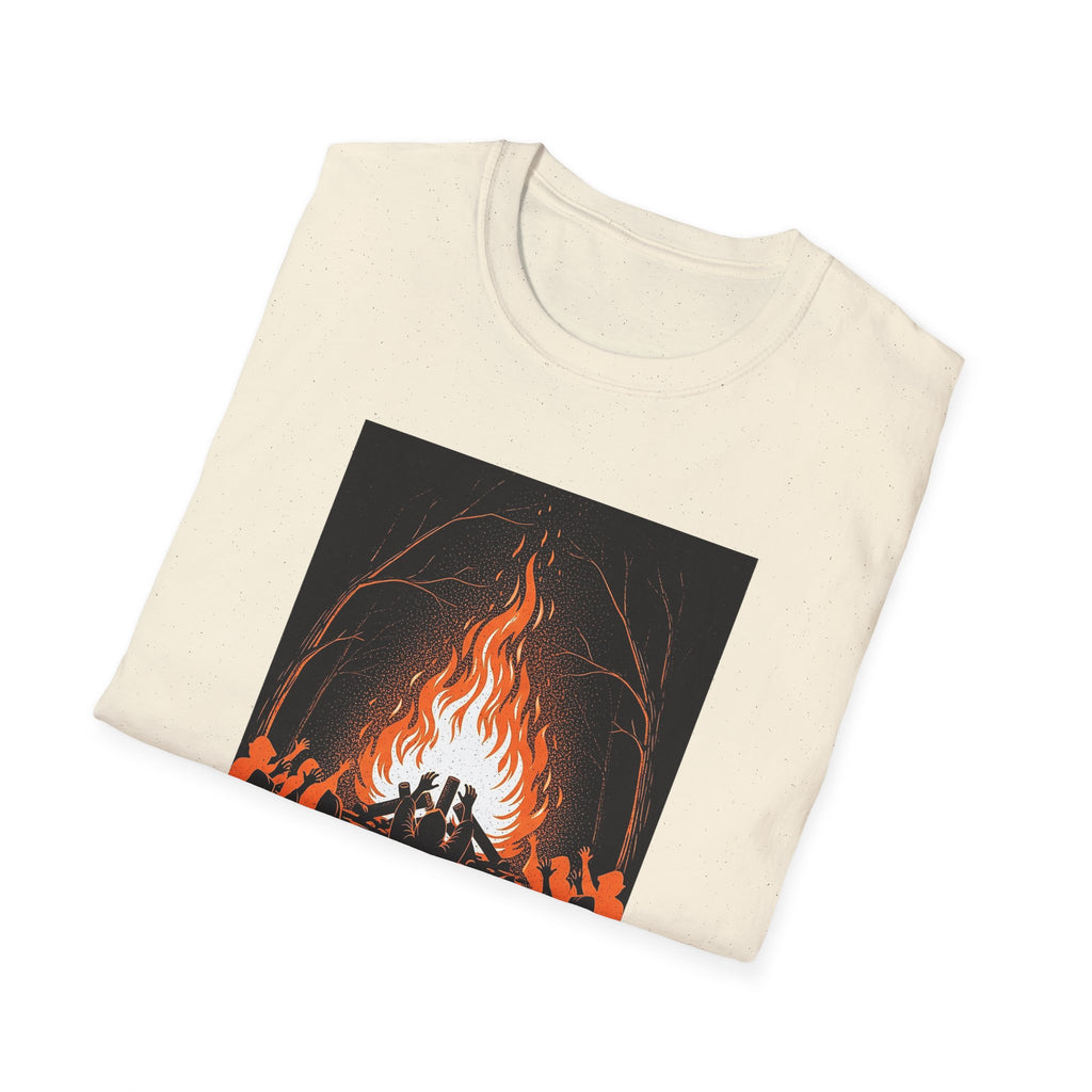 Unisex Graphic Tee with Fiery Scene