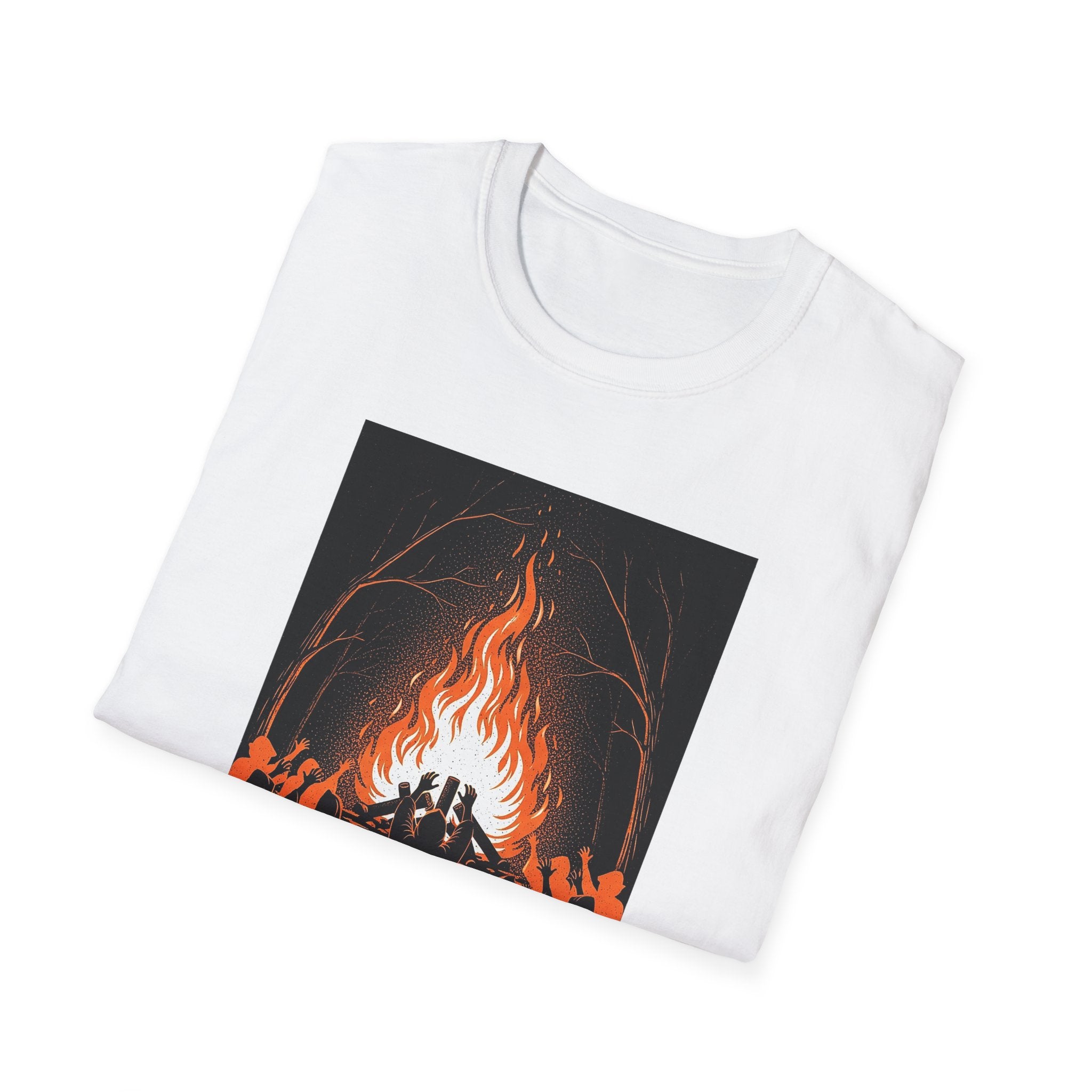 Unisex Graphic Tee with Fiery Scene