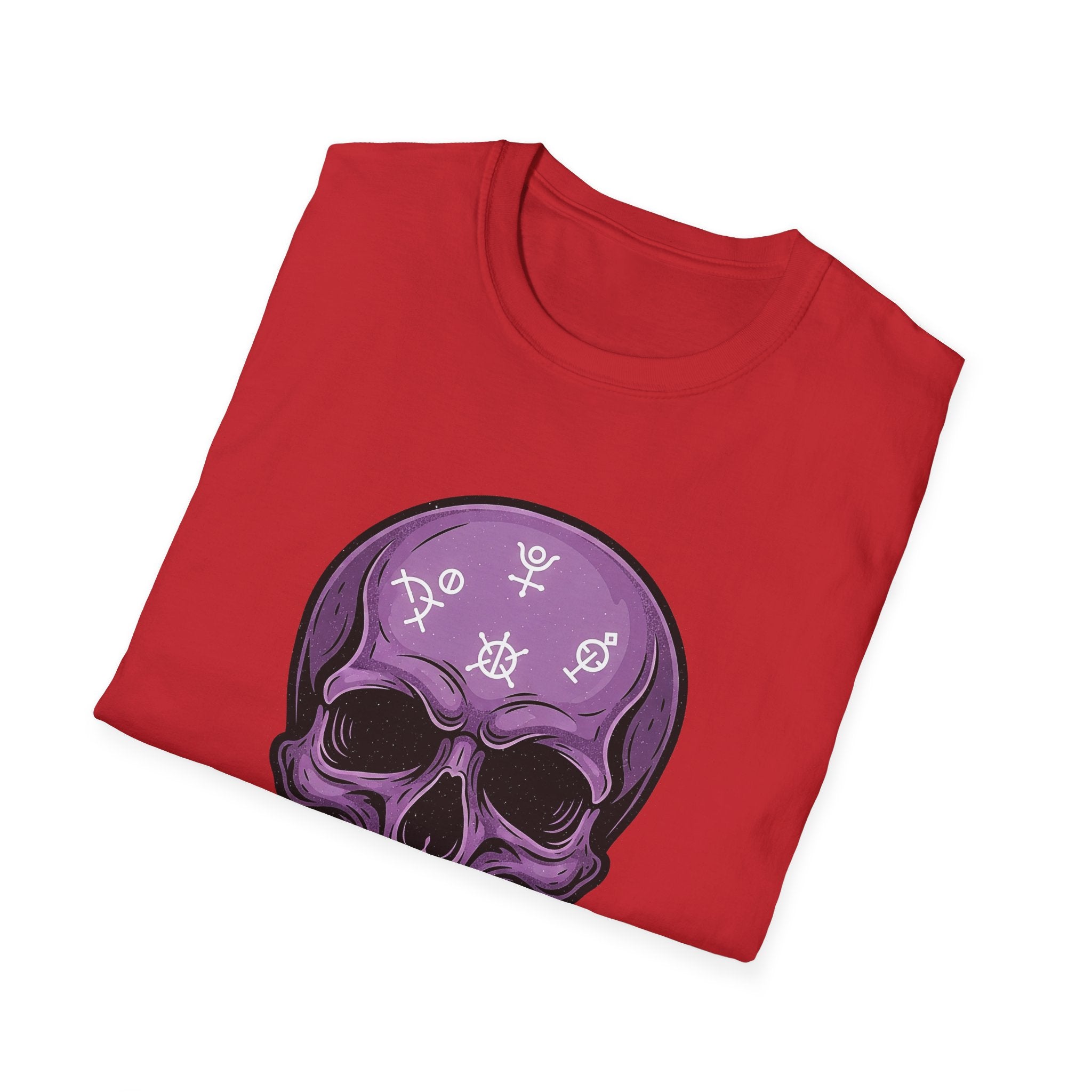 Purple Skull Graphic Tee for Halloween