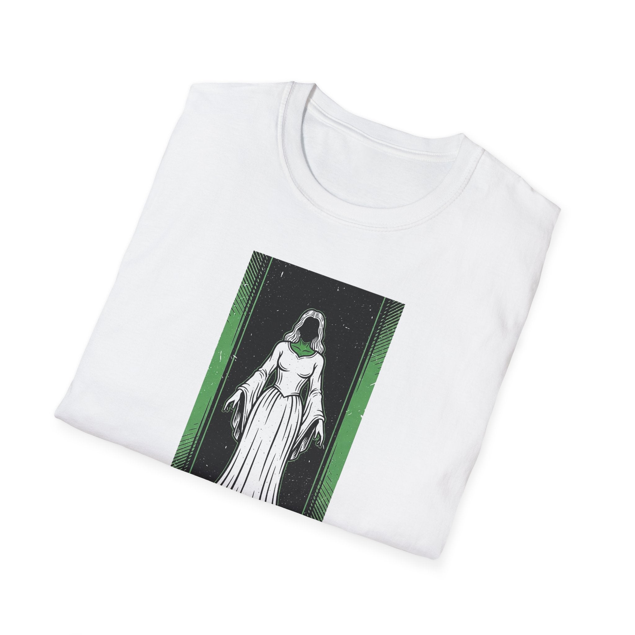 Mystical Green Hooded Figure T-Shirt