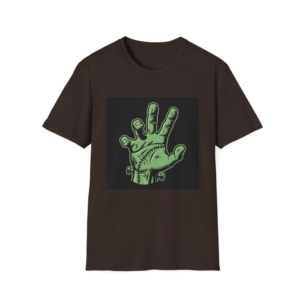 Frankenstein Hand Graphic Tee for Halloween