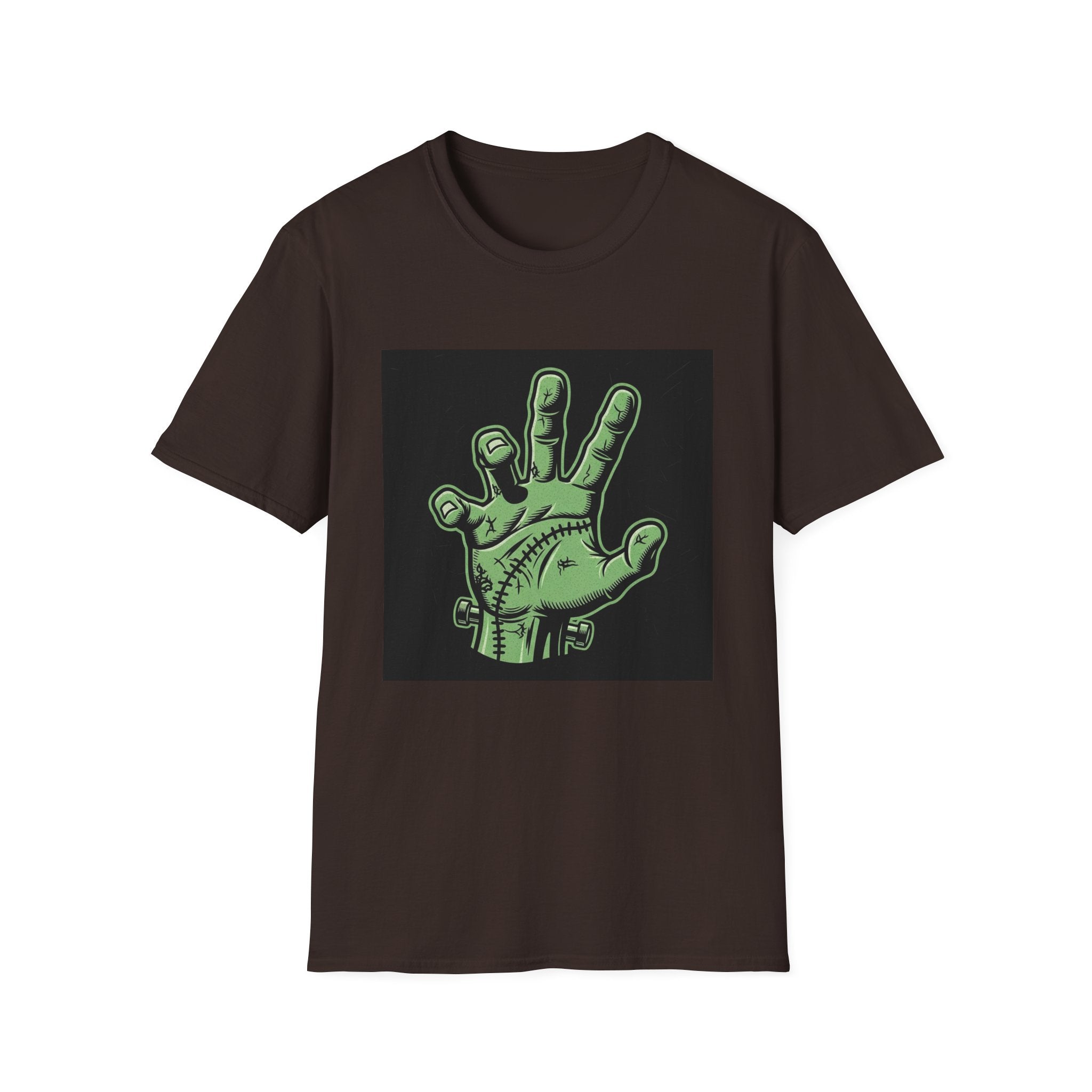Frankenstein Hand Graphic Tee for Halloween