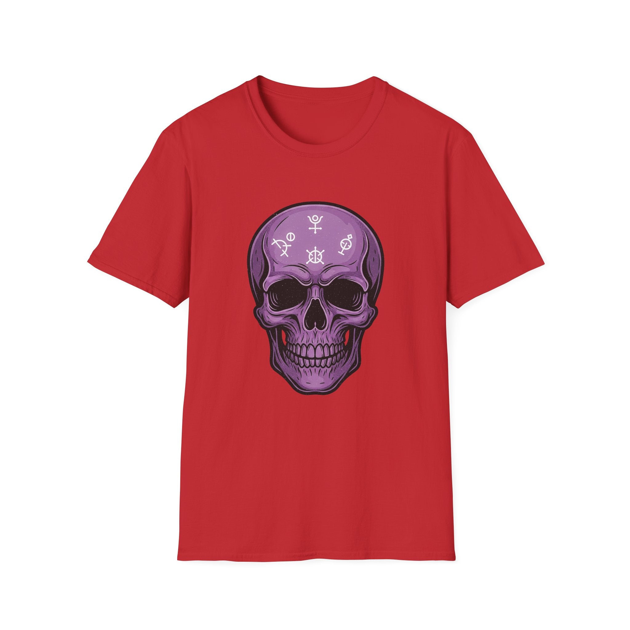 Purple Skull Graphic Tee for Halloween