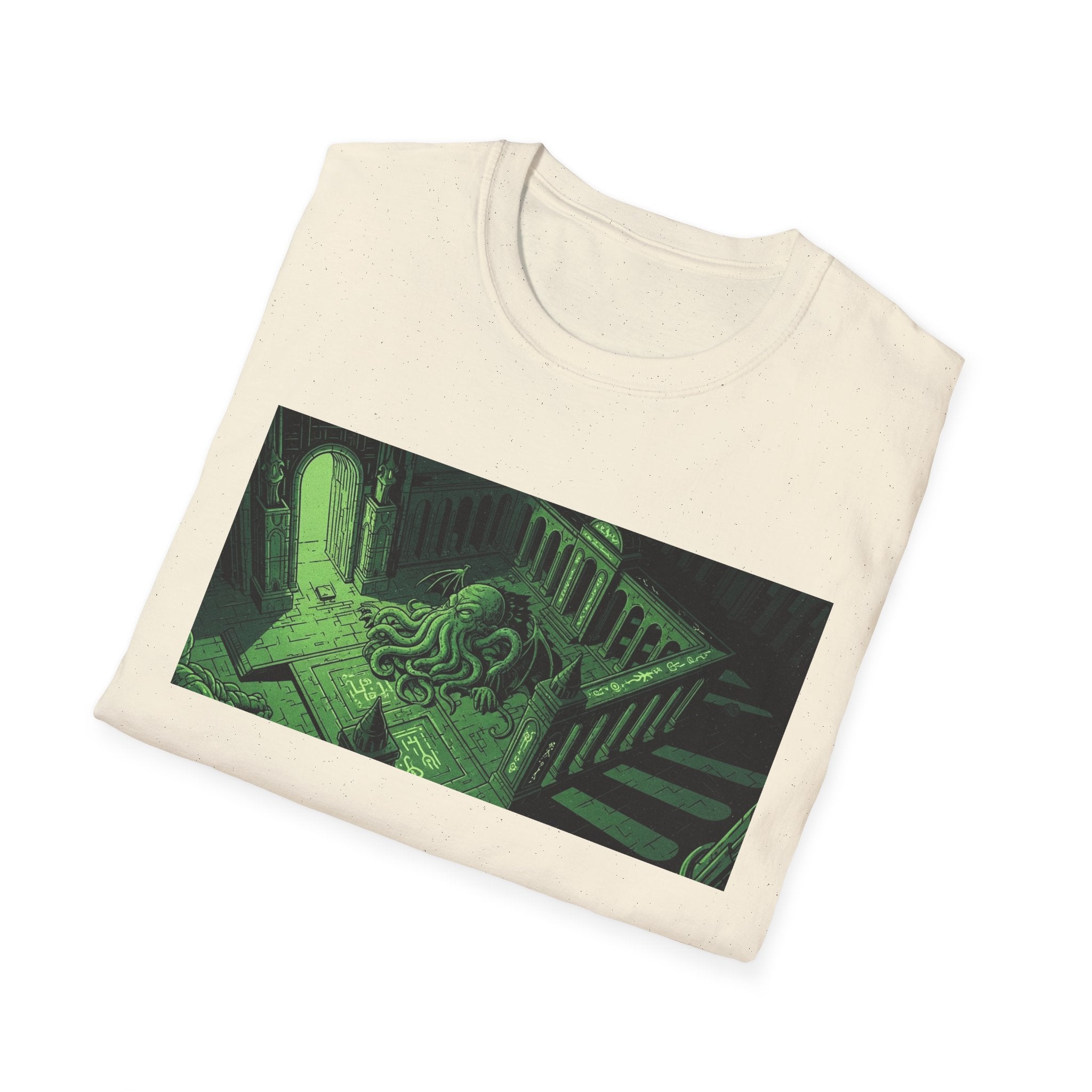 Unisex Softstyle T-Shirt with Creepy Nursery Design