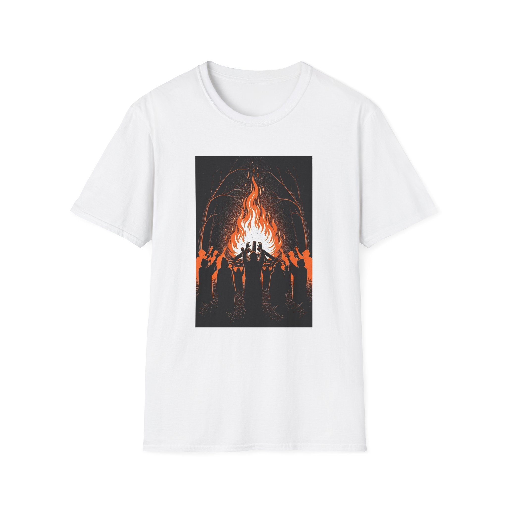 Unisex Graphic Tee with Fiery Scene