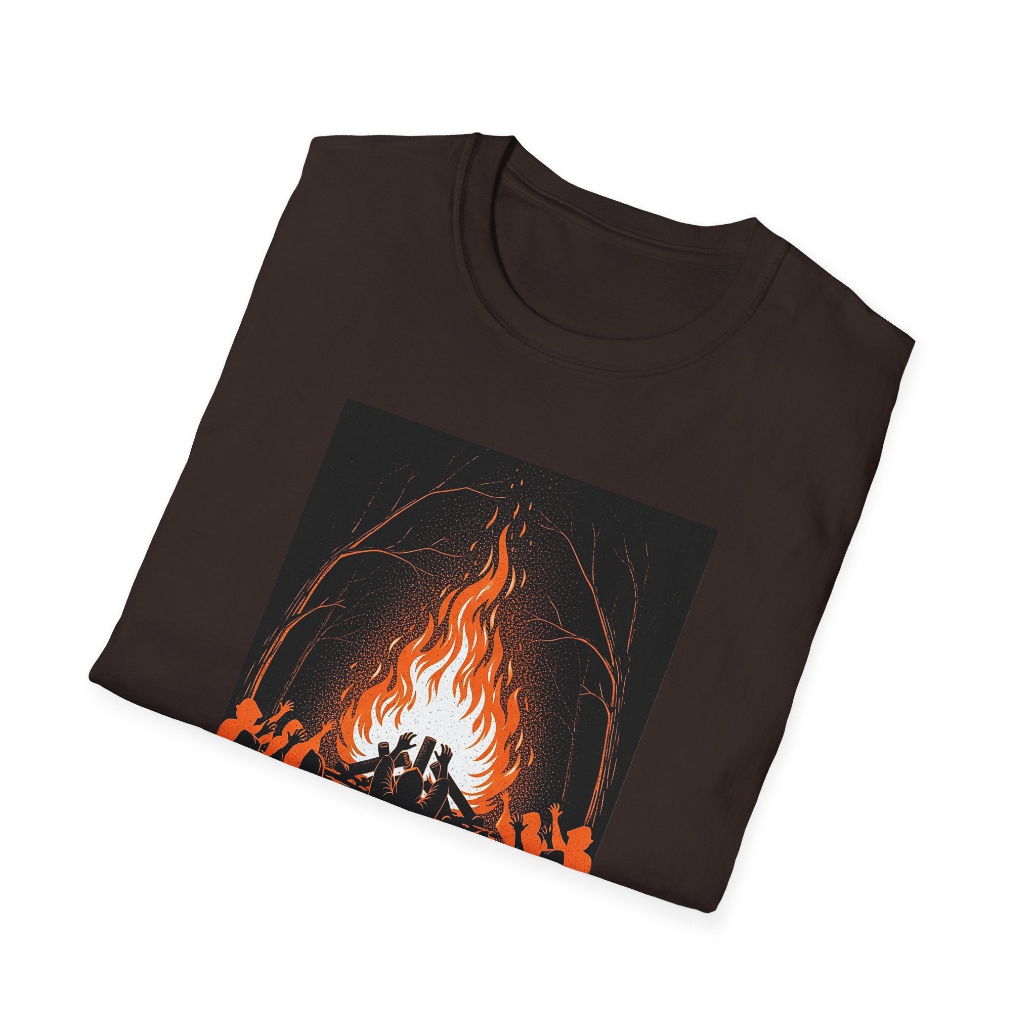 Unisex Graphic Tee with Fiery Scene