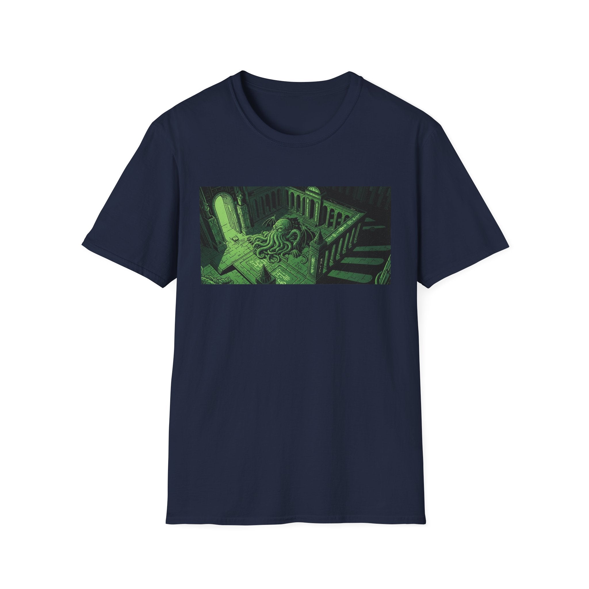 Unisex Softstyle T-Shirt with Creepy Nursery Design