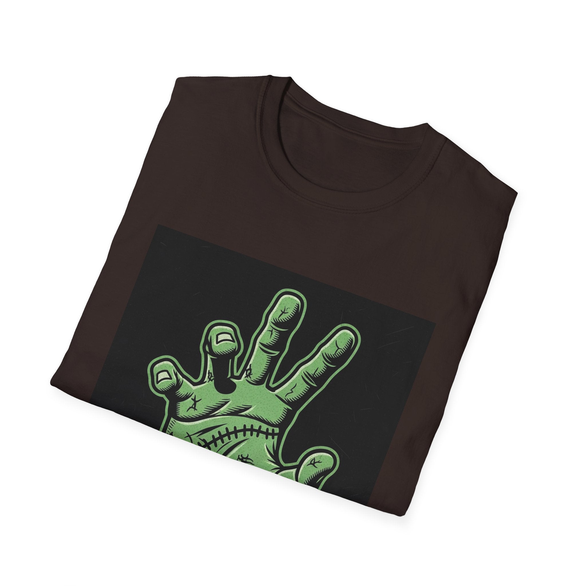 Frankenstein Hand Graphic Tee for Halloween