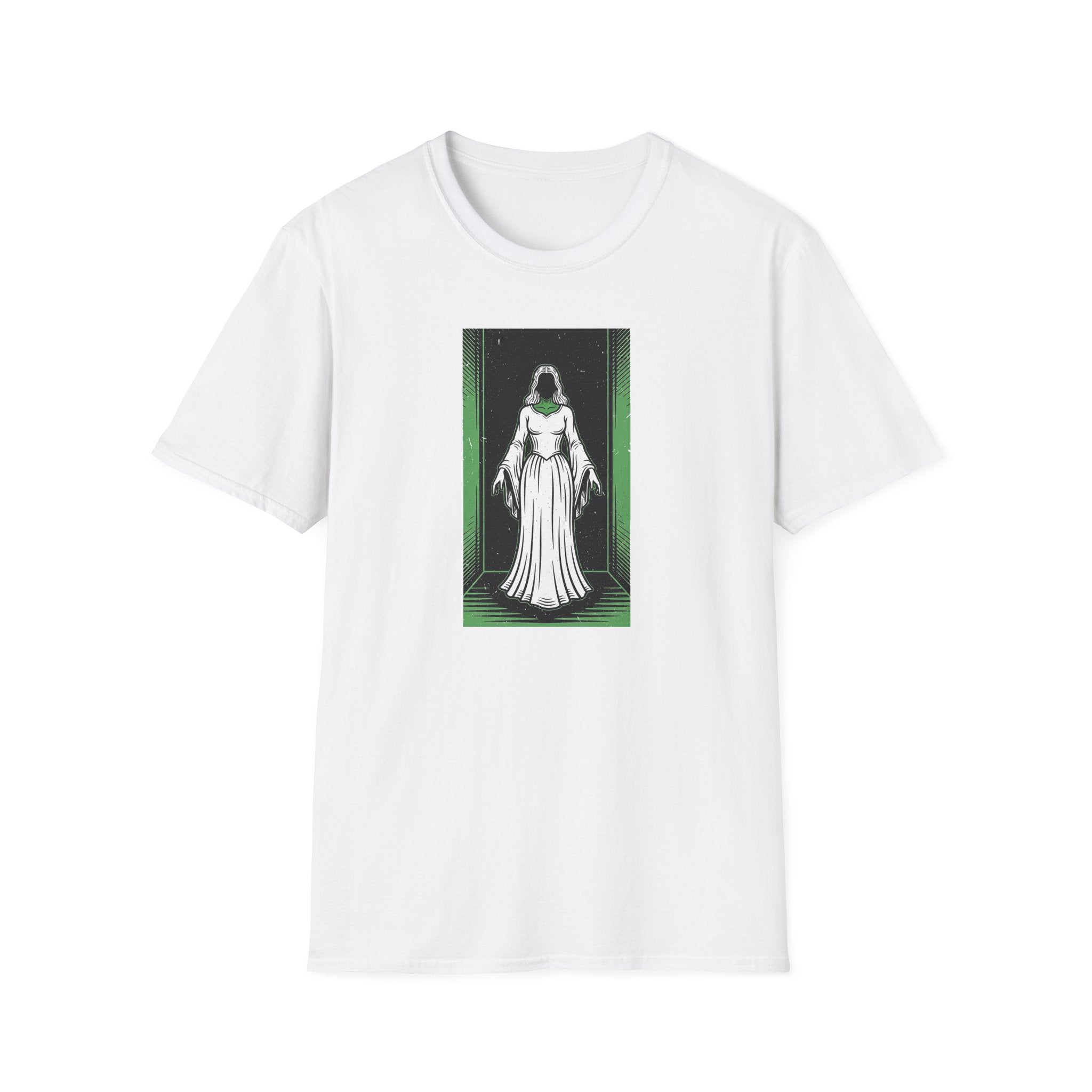 Mystical Green Hooded Figure T-Shirt