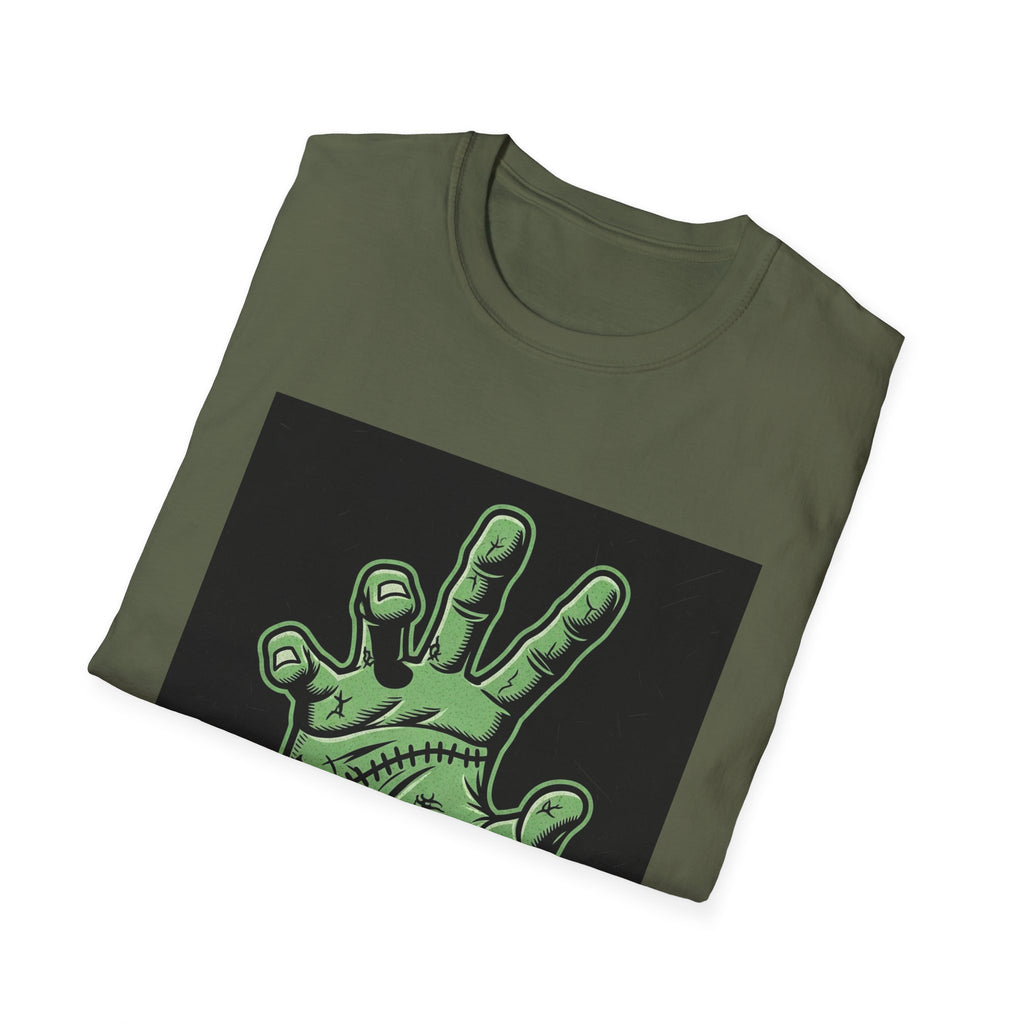Frankenstein Hand Graphic Tee for Halloween
