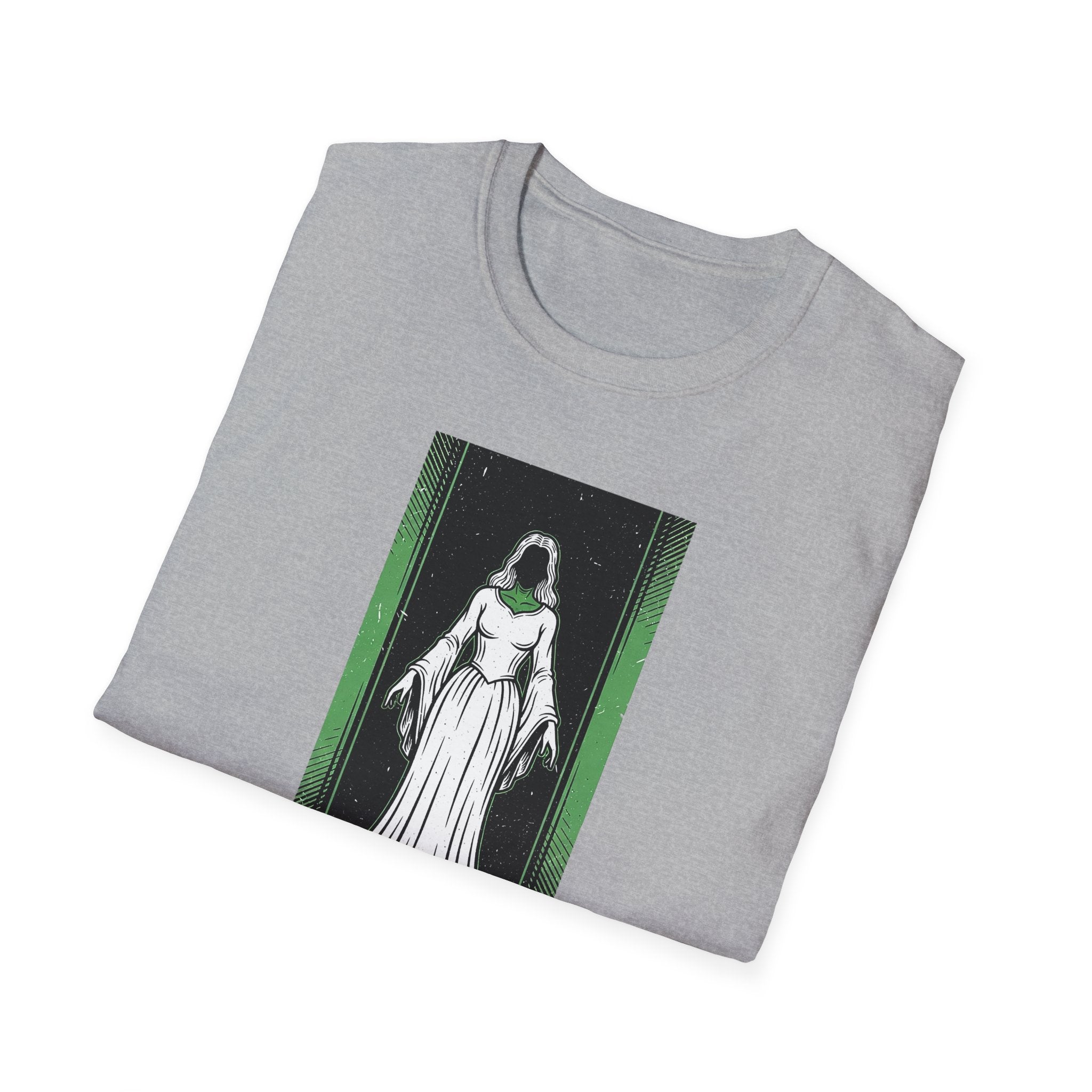 Mystical Green Hooded Figure T-Shirt