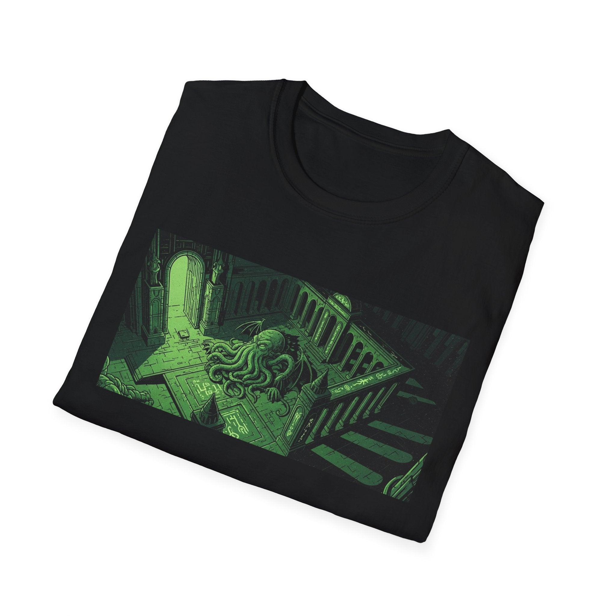 Unisex Softstyle T-Shirt with Creepy Nursery Design