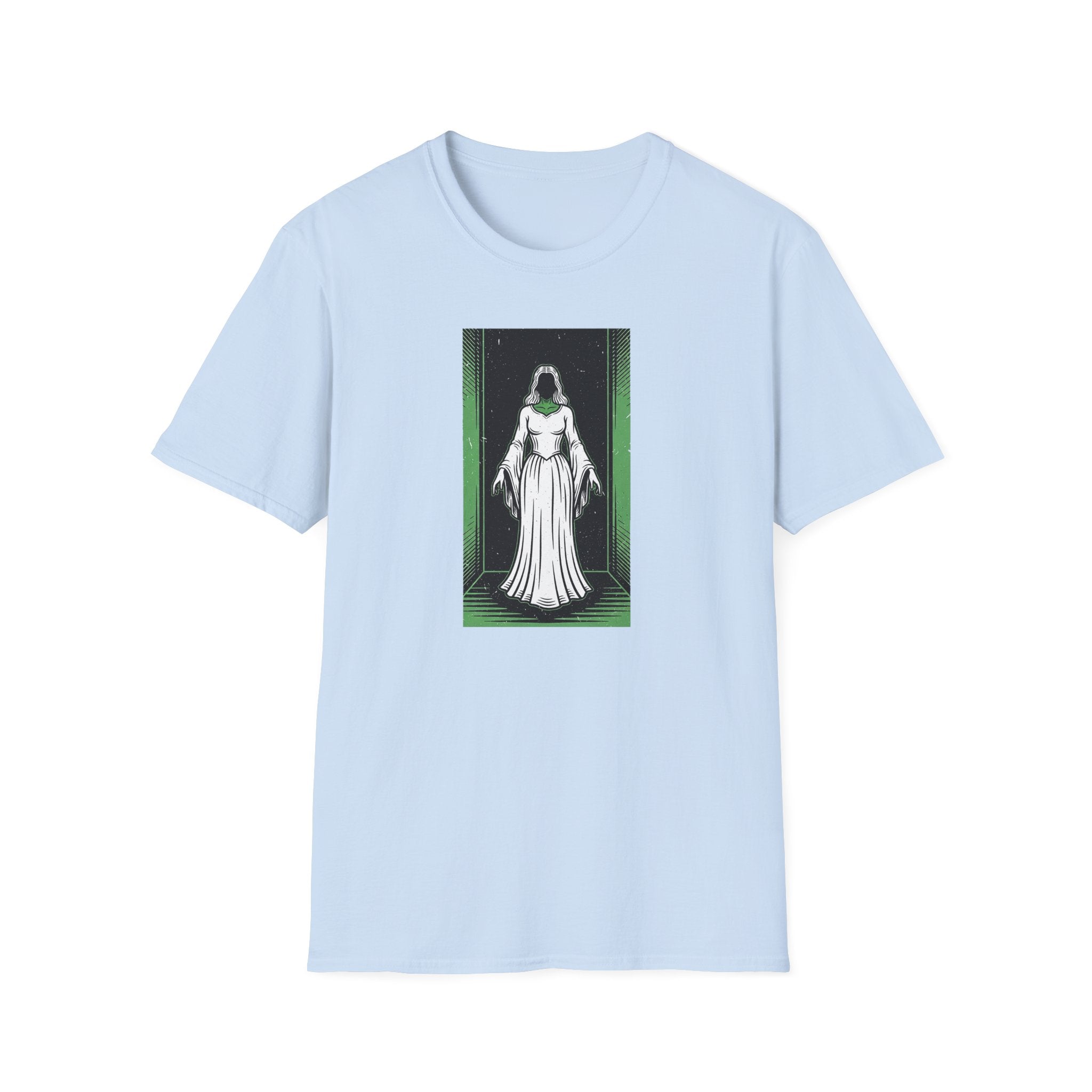 Mystical Green Hooded Figure T-Shirt