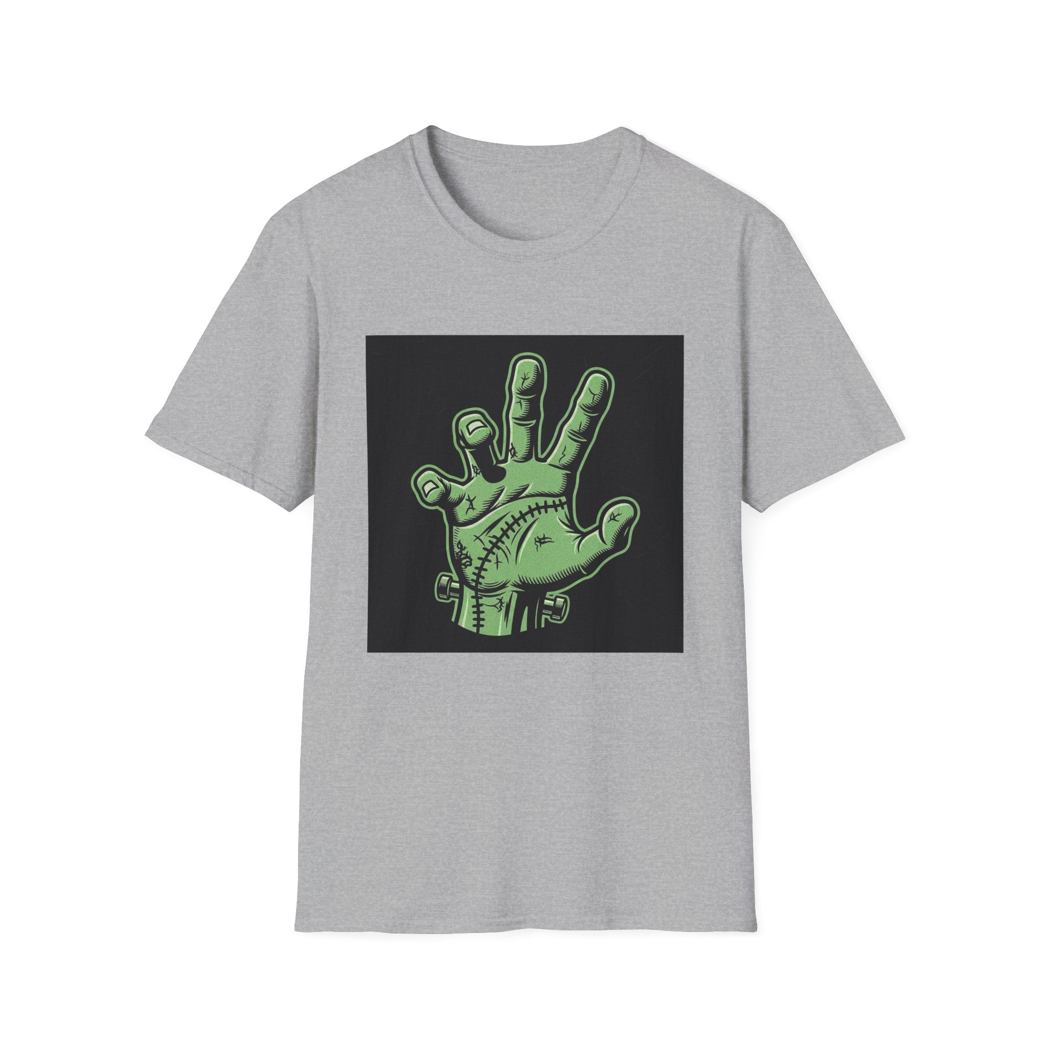 Frankenstein Hand Graphic Tee for Halloween