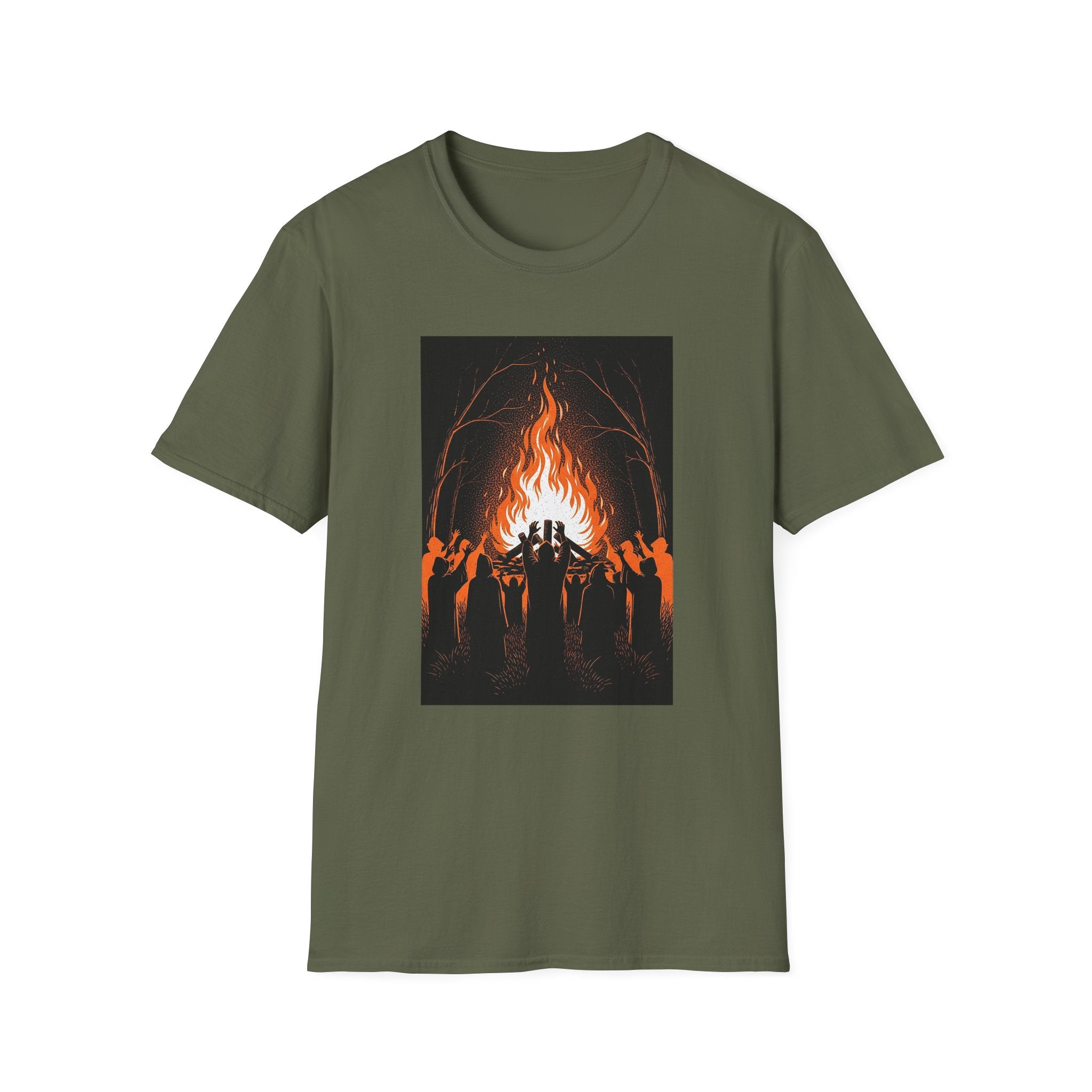 Unisex Graphic Tee with Fiery Scene