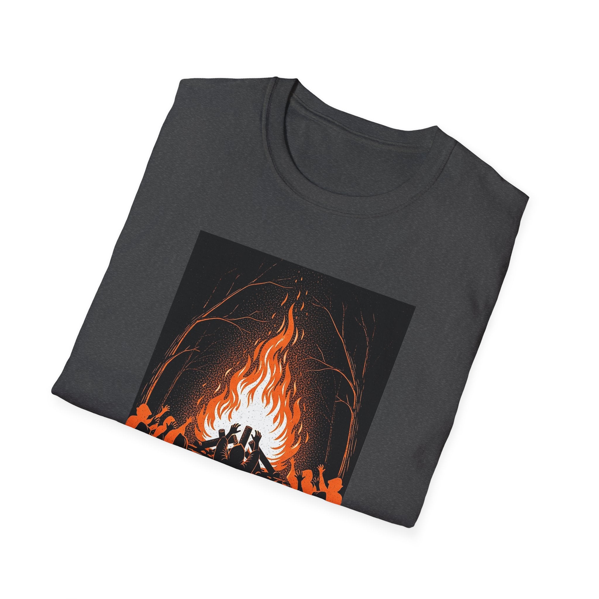 Unisex Graphic Tee with Fiery Scene