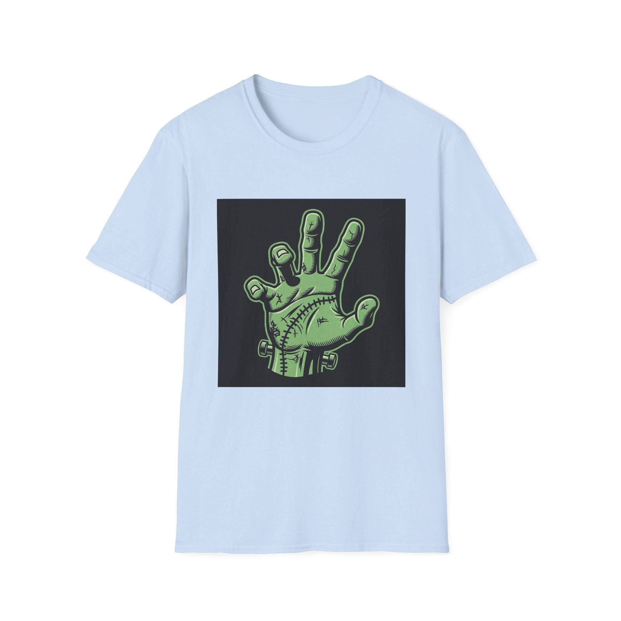 Frankenstein Hand Graphic Tee for Halloween