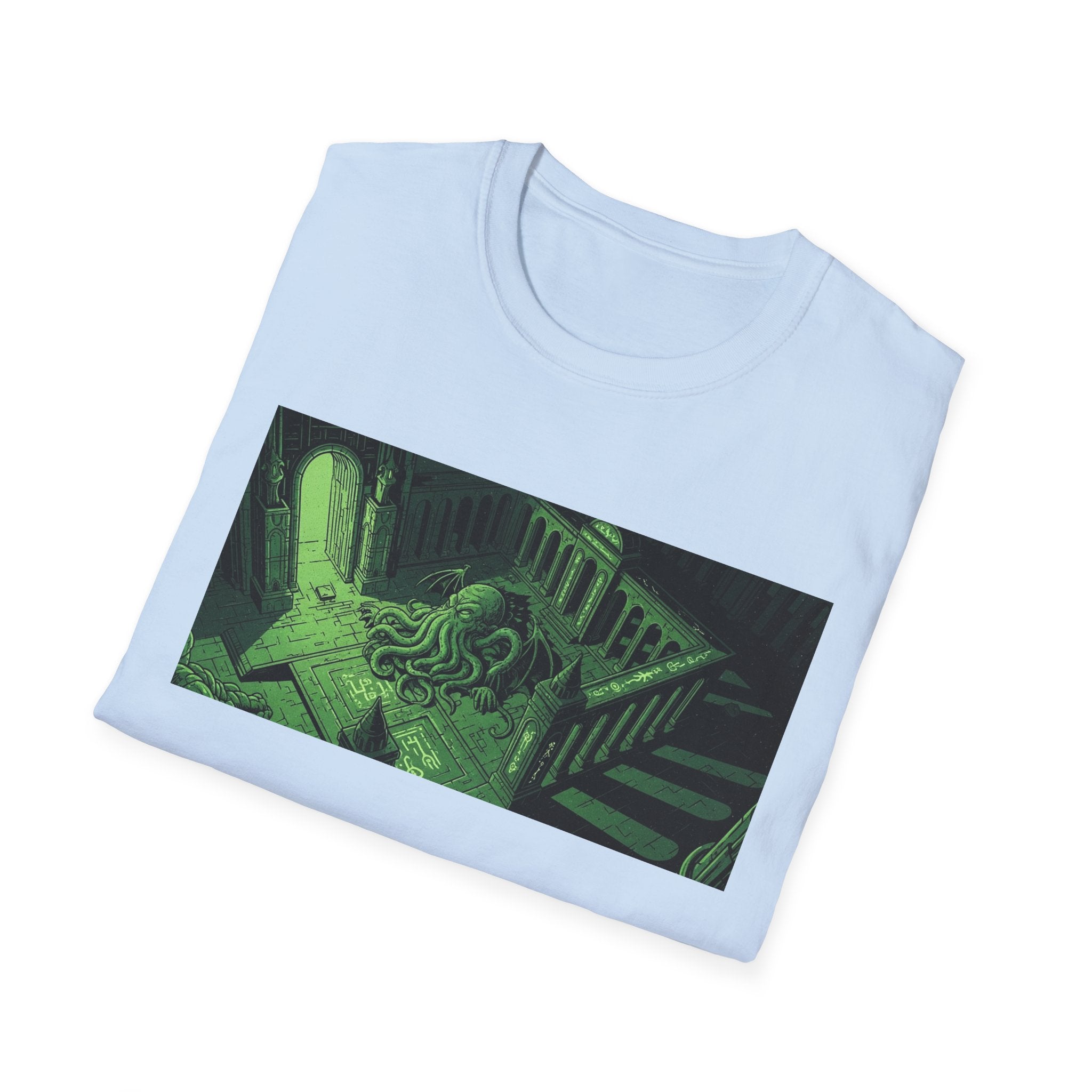 Unisex Softstyle T-Shirt with Creepy Nursery Design