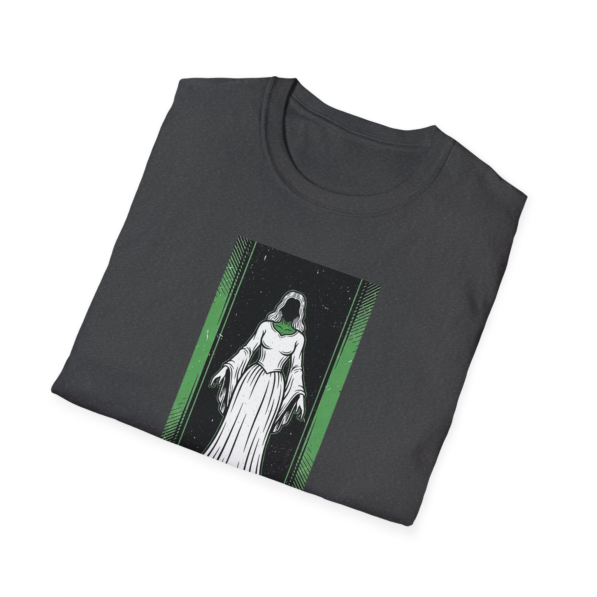 Mystical Green Hooded Figure T-Shirt
