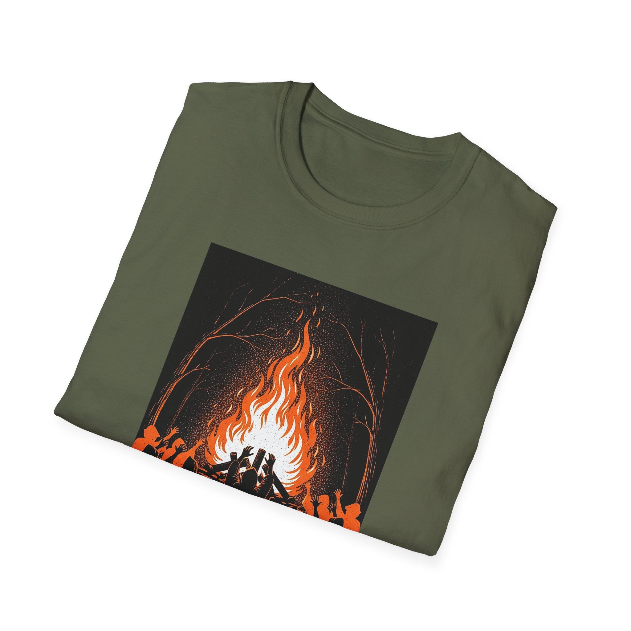 Unisex Graphic Tee with Fiery Scene