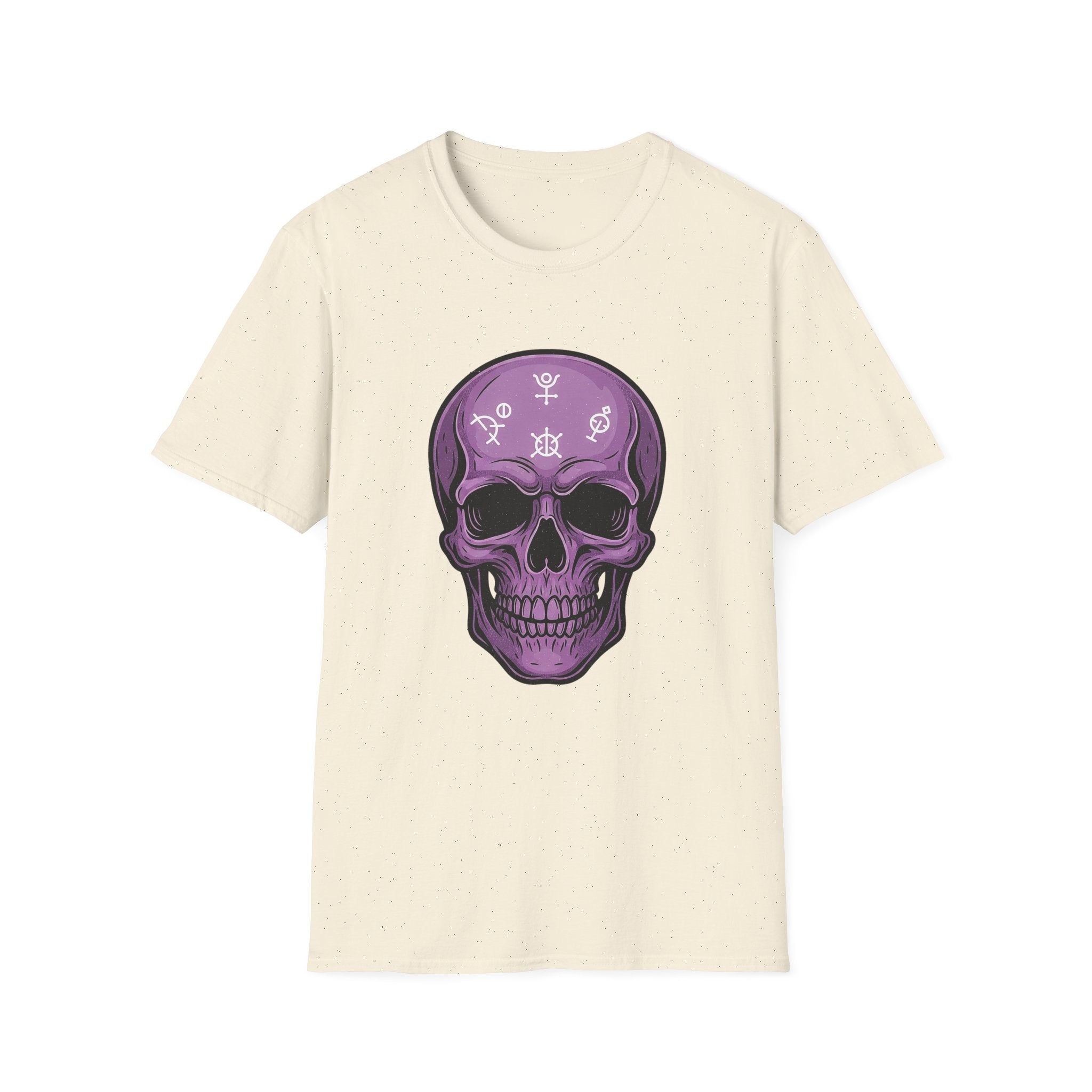 Purple Skull Graphic Tee for Halloween