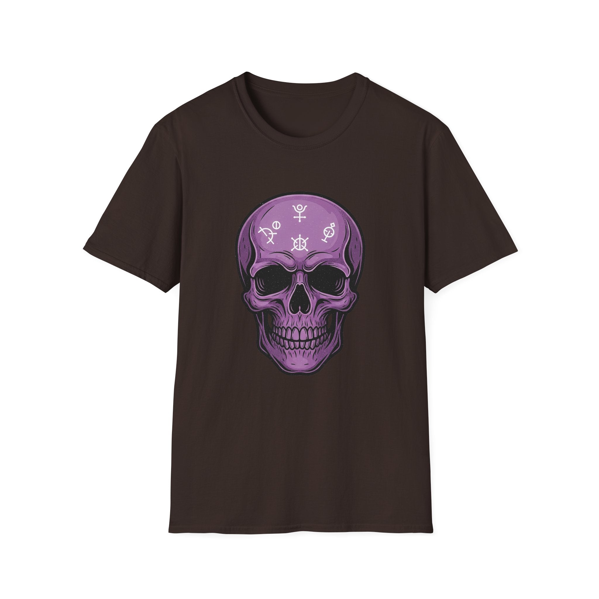 Purple Skull Graphic Tee for Halloween