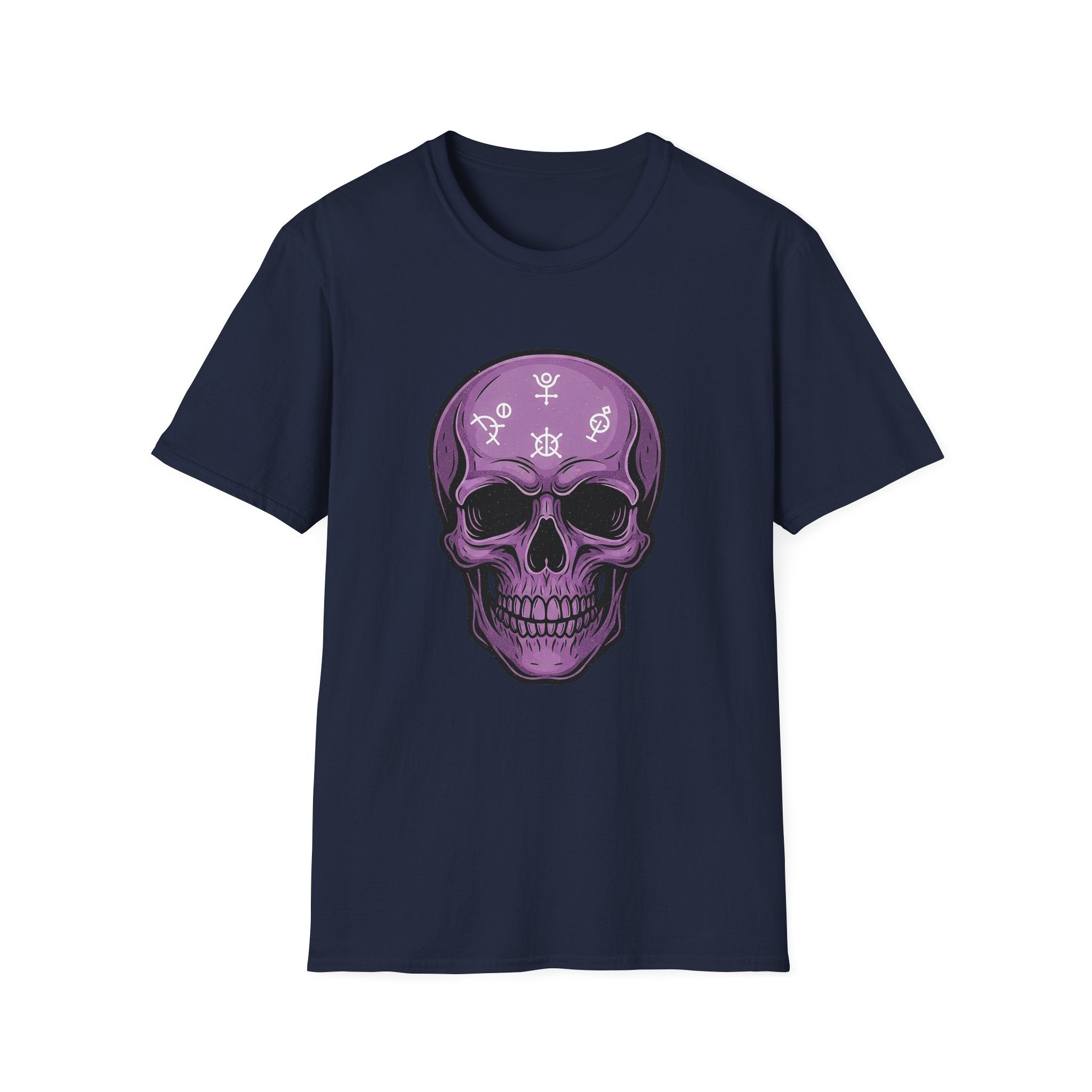 Purple Skull Graphic Tee for Halloween