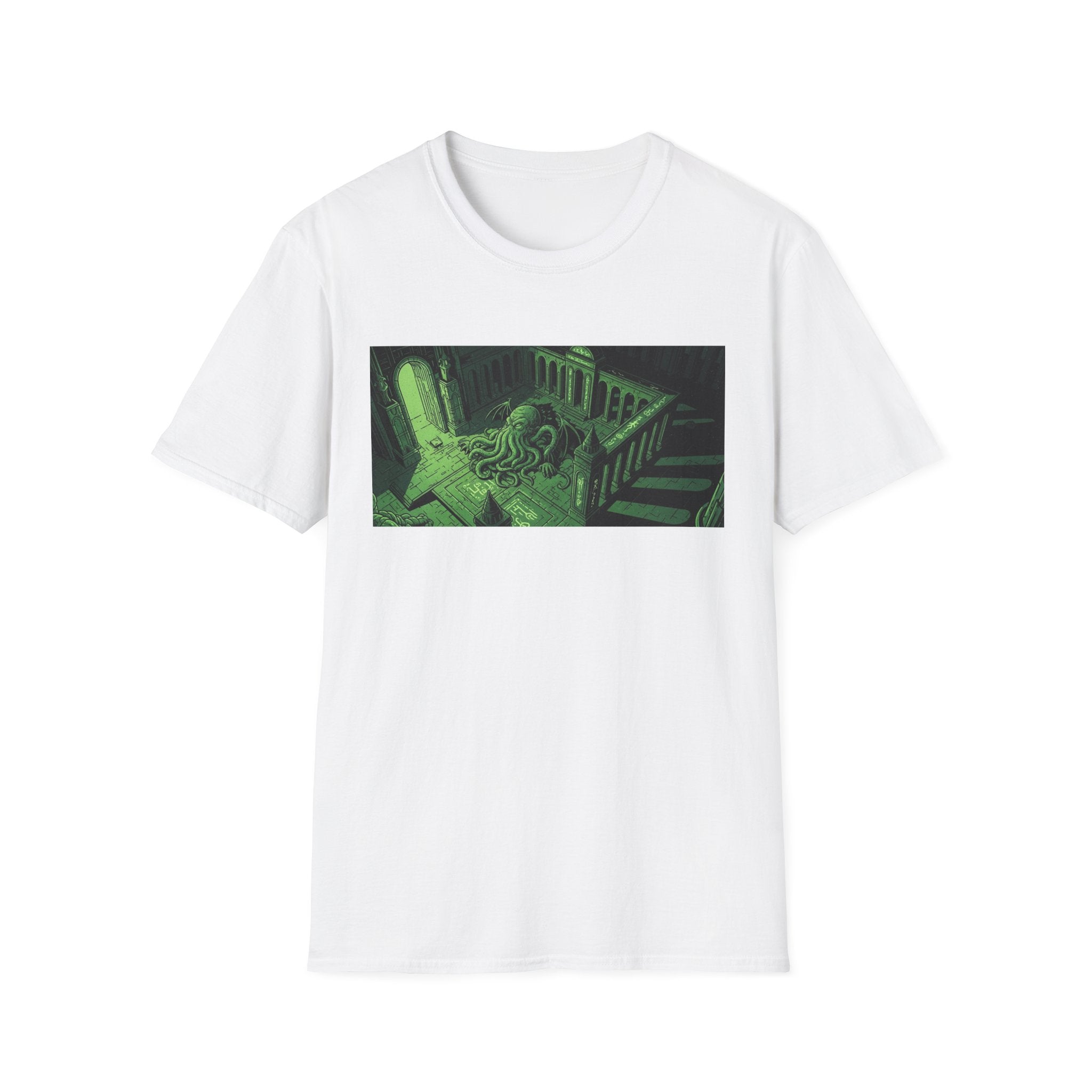 Unisex Softstyle T-Shirt with Creepy Nursery Design