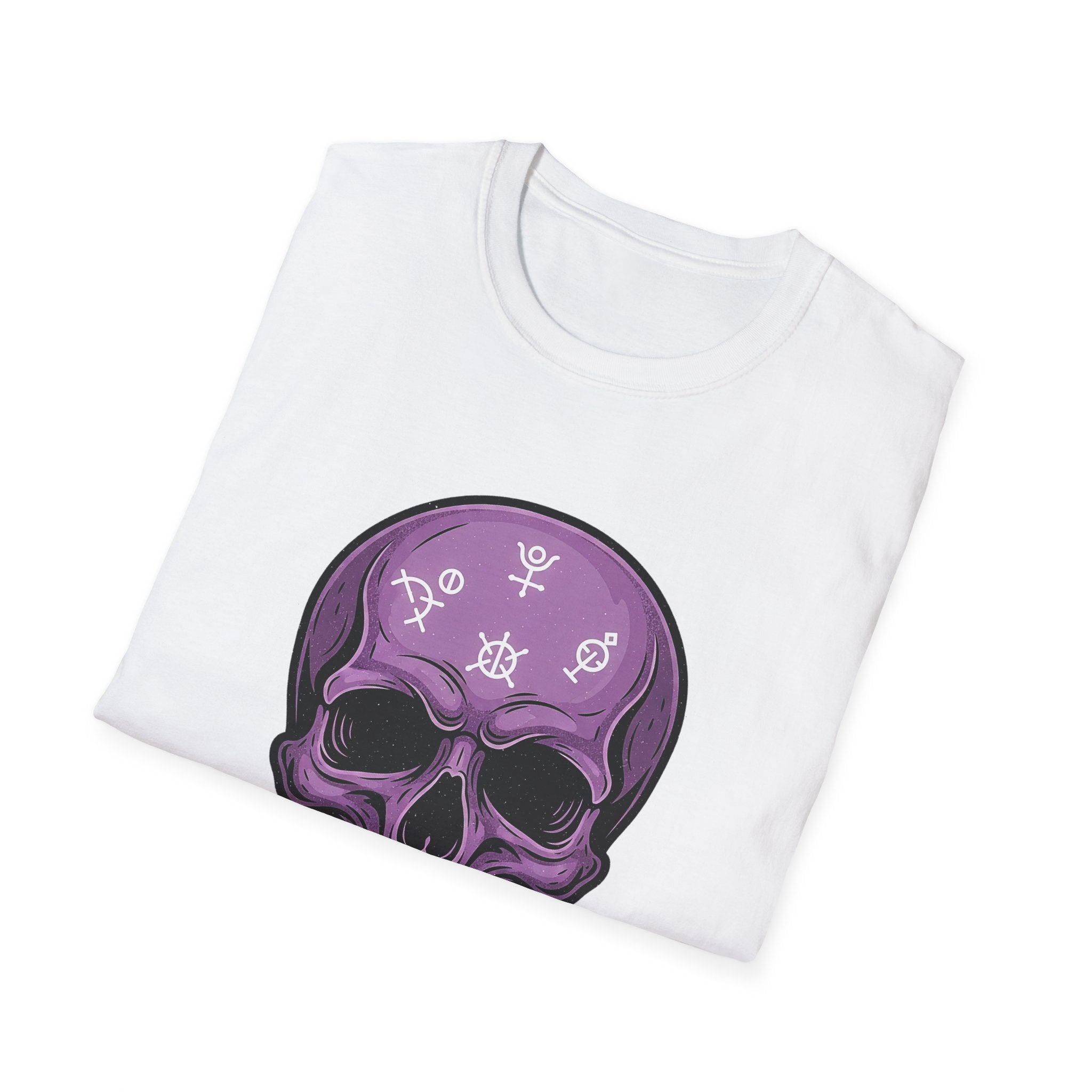 Purple Skull Graphic Tee for Halloween