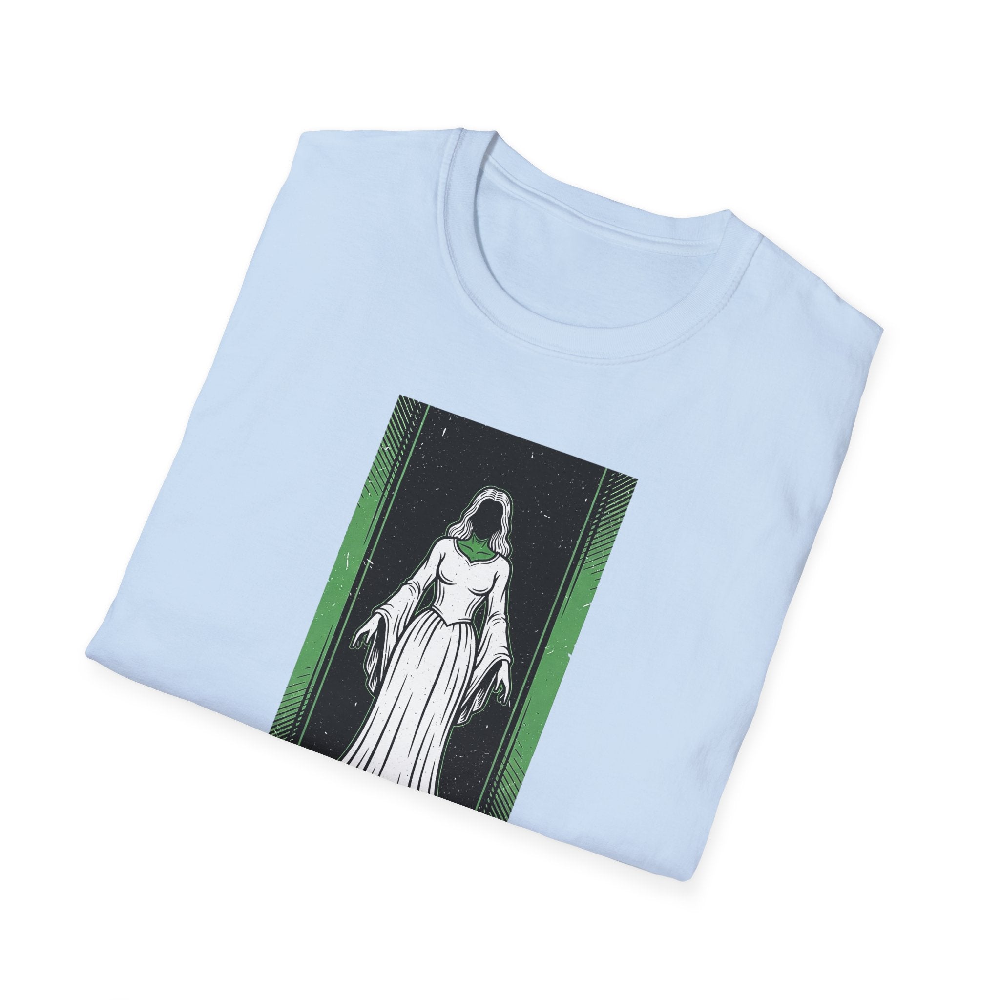 Mystical Green Hooded Figure T-Shirt