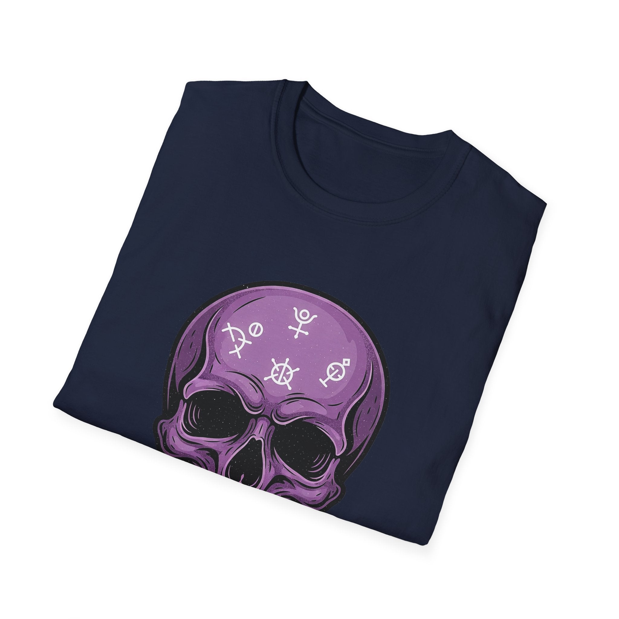 Purple Skull Graphic Tee for Halloween