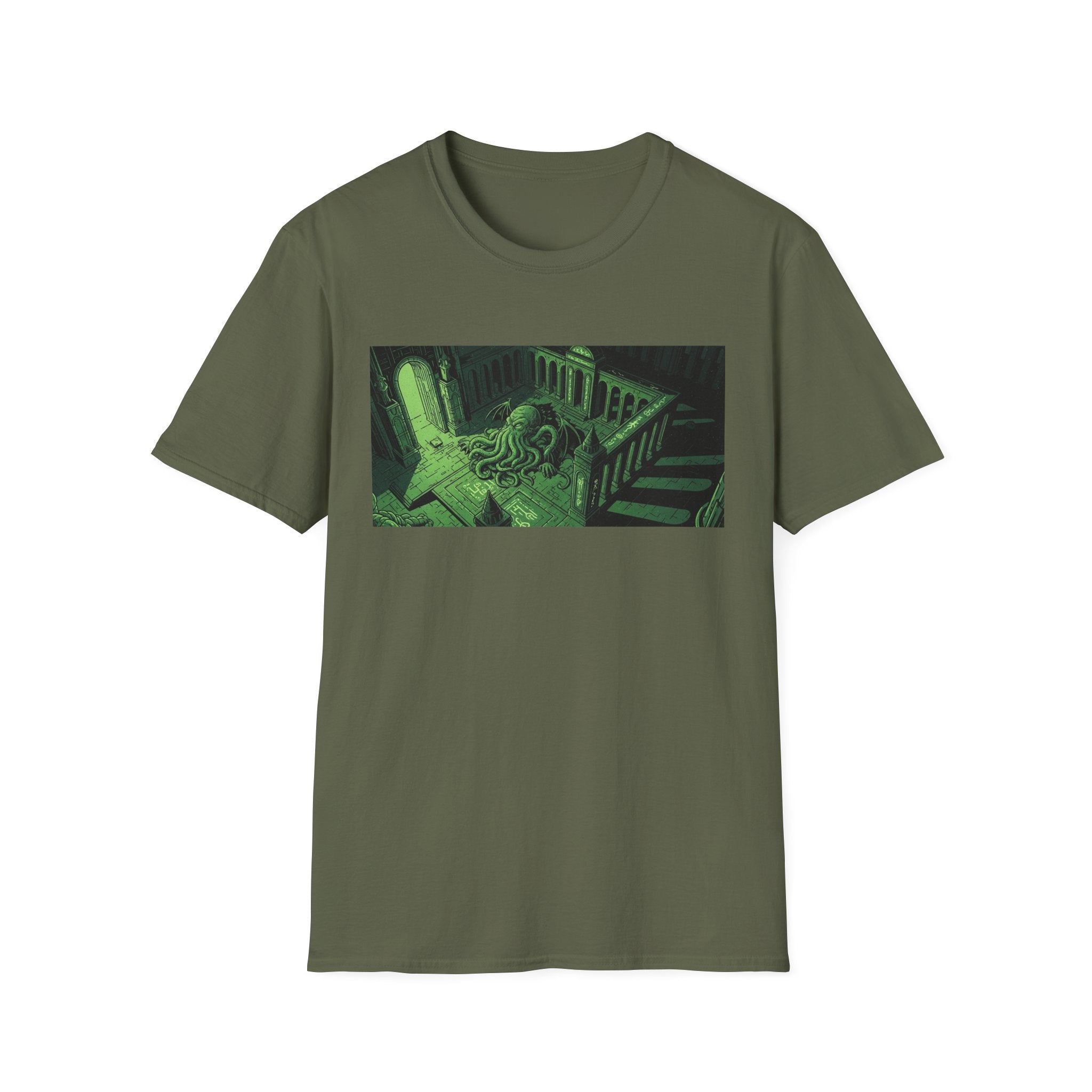 Unisex Softstyle T-Shirt with Creepy Nursery Design