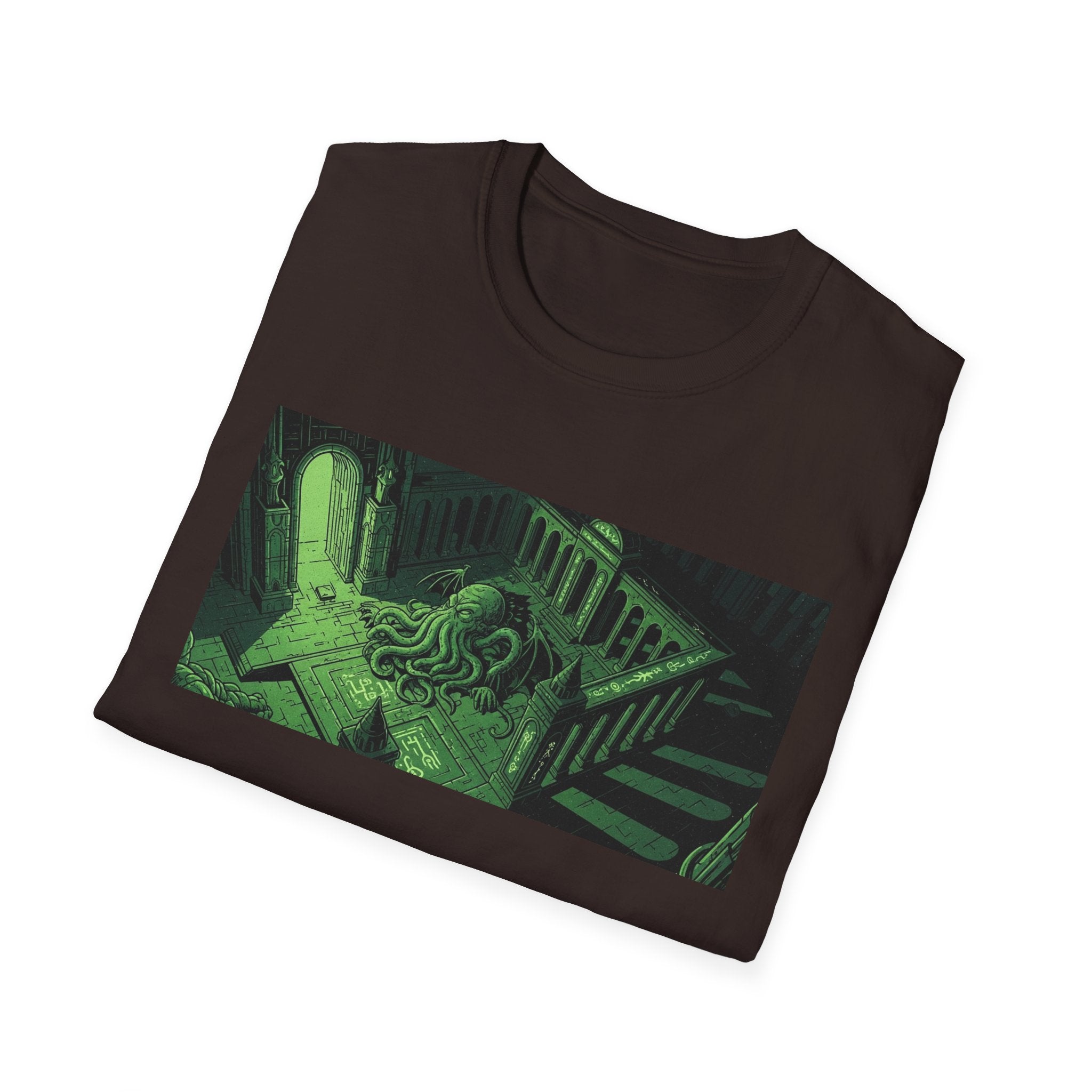 Unisex Softstyle T-Shirt with Creepy Nursery Design