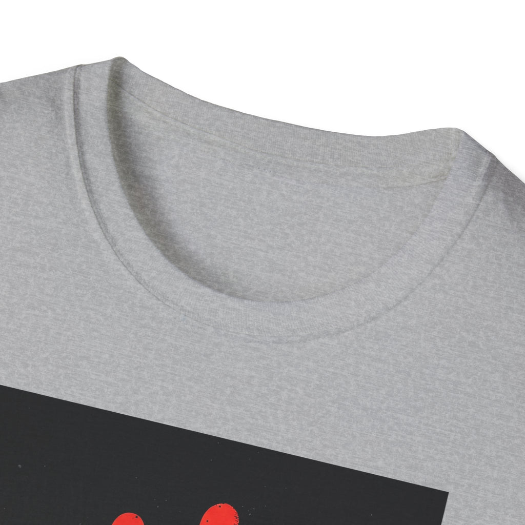 Bold Statement T-Shirt with Red Handprint Design