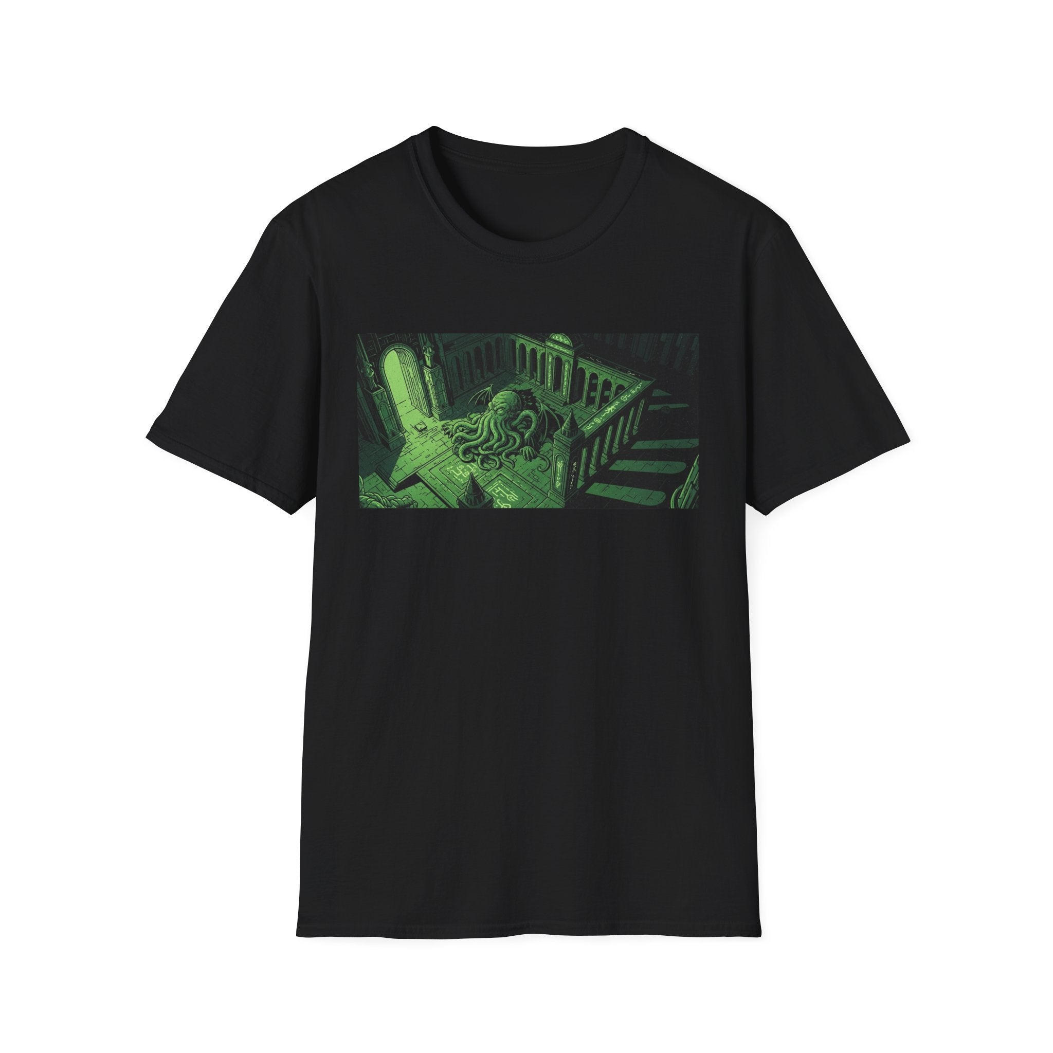 Unisex Softstyle T-Shirt with Creepy Nursery Design